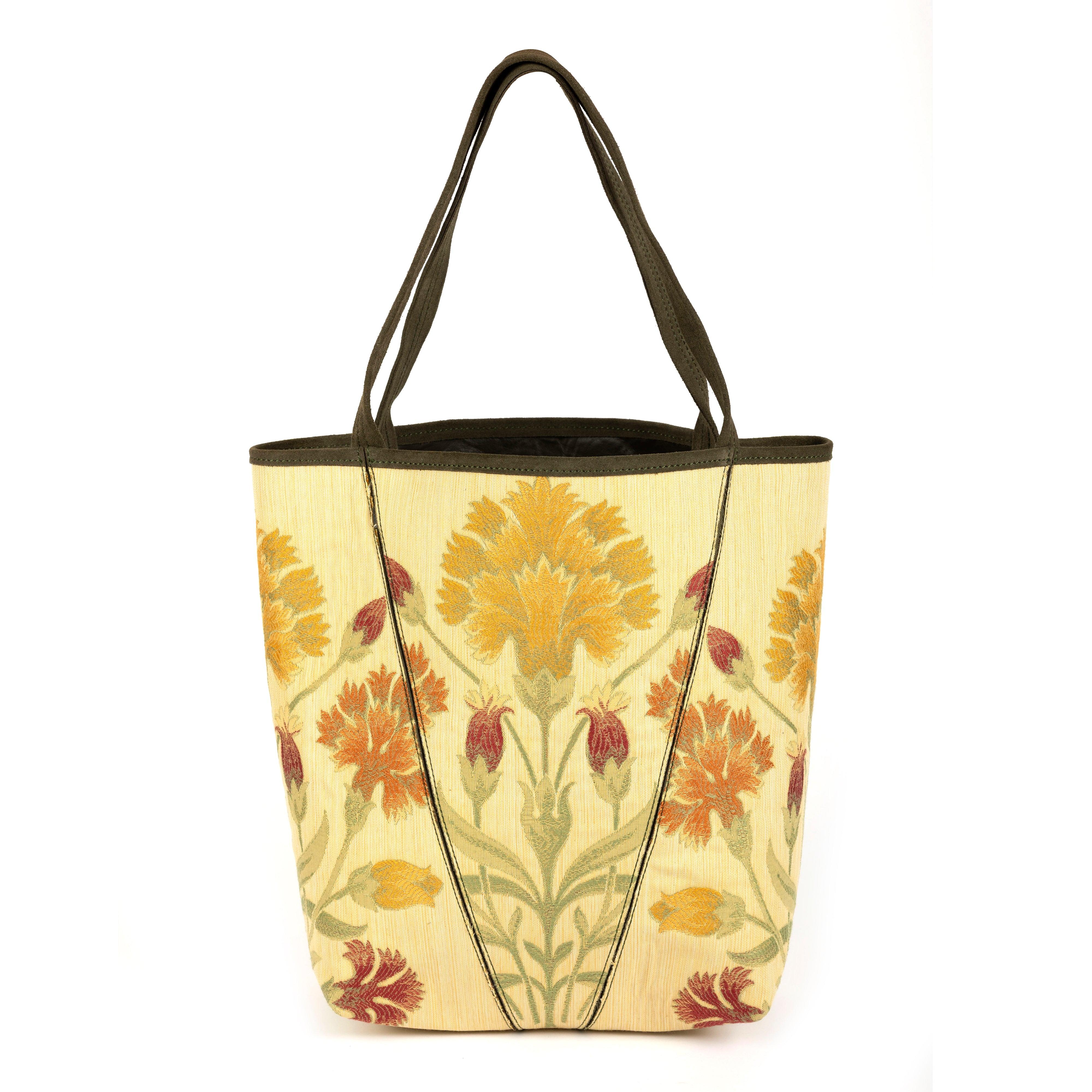 Sjw Bags London Women's Yellow Ottoman Carnations Tote In Yellow