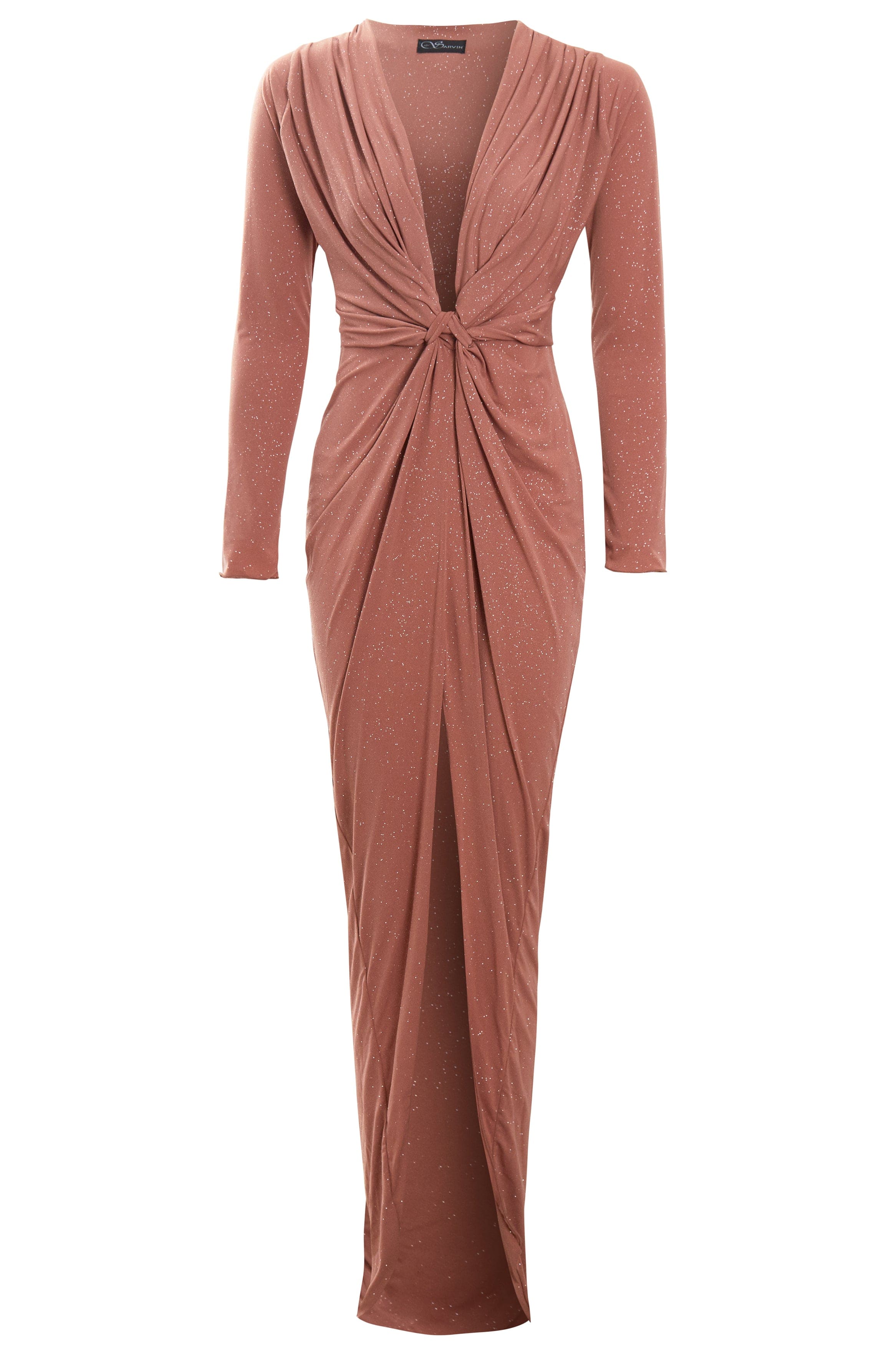 Rose Gold Twist Knot Front Dress | Sarvin | Wolf & Badger