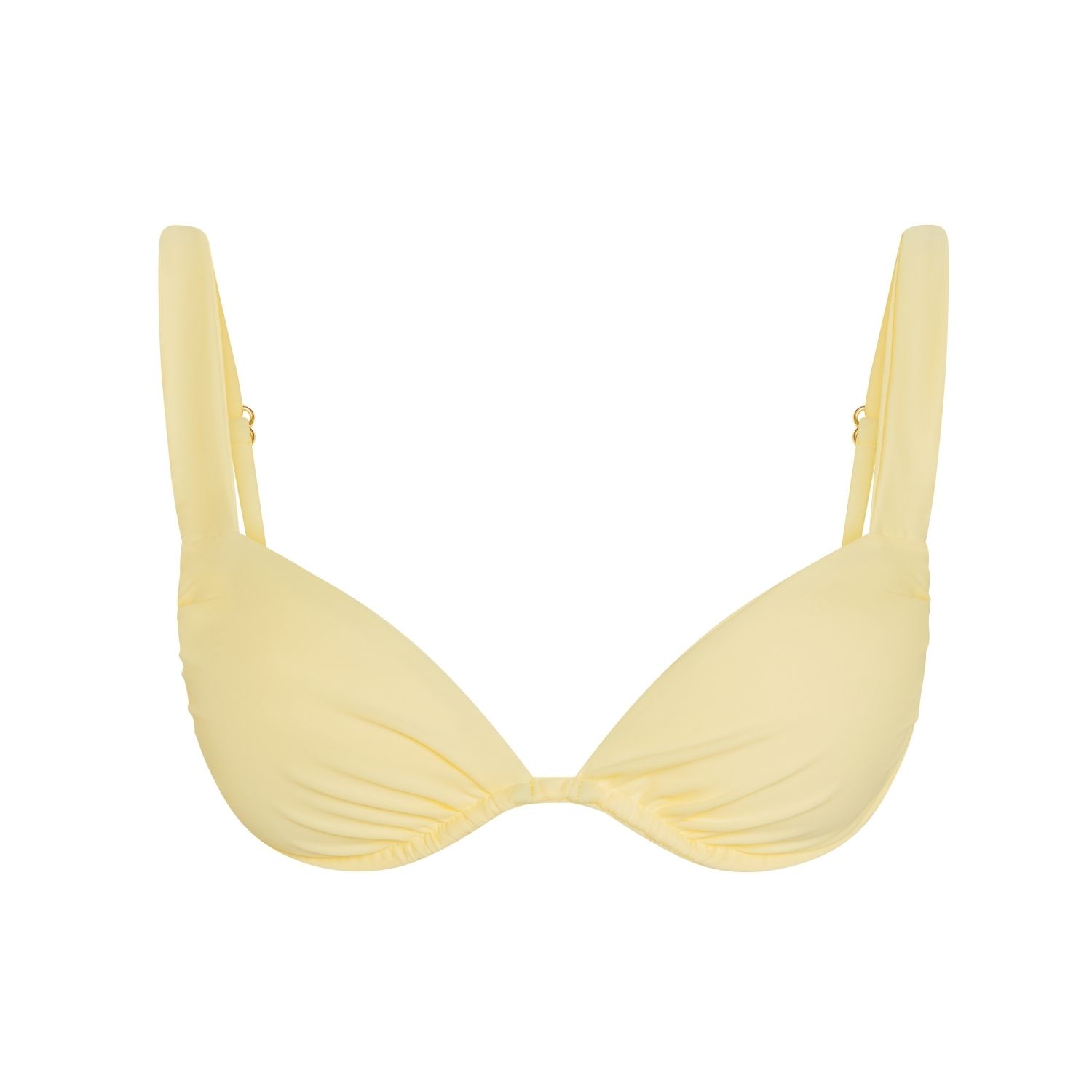 Women's Calypso Ruched Bikini Bra Top - Neutrals | Large | Aja Swimline