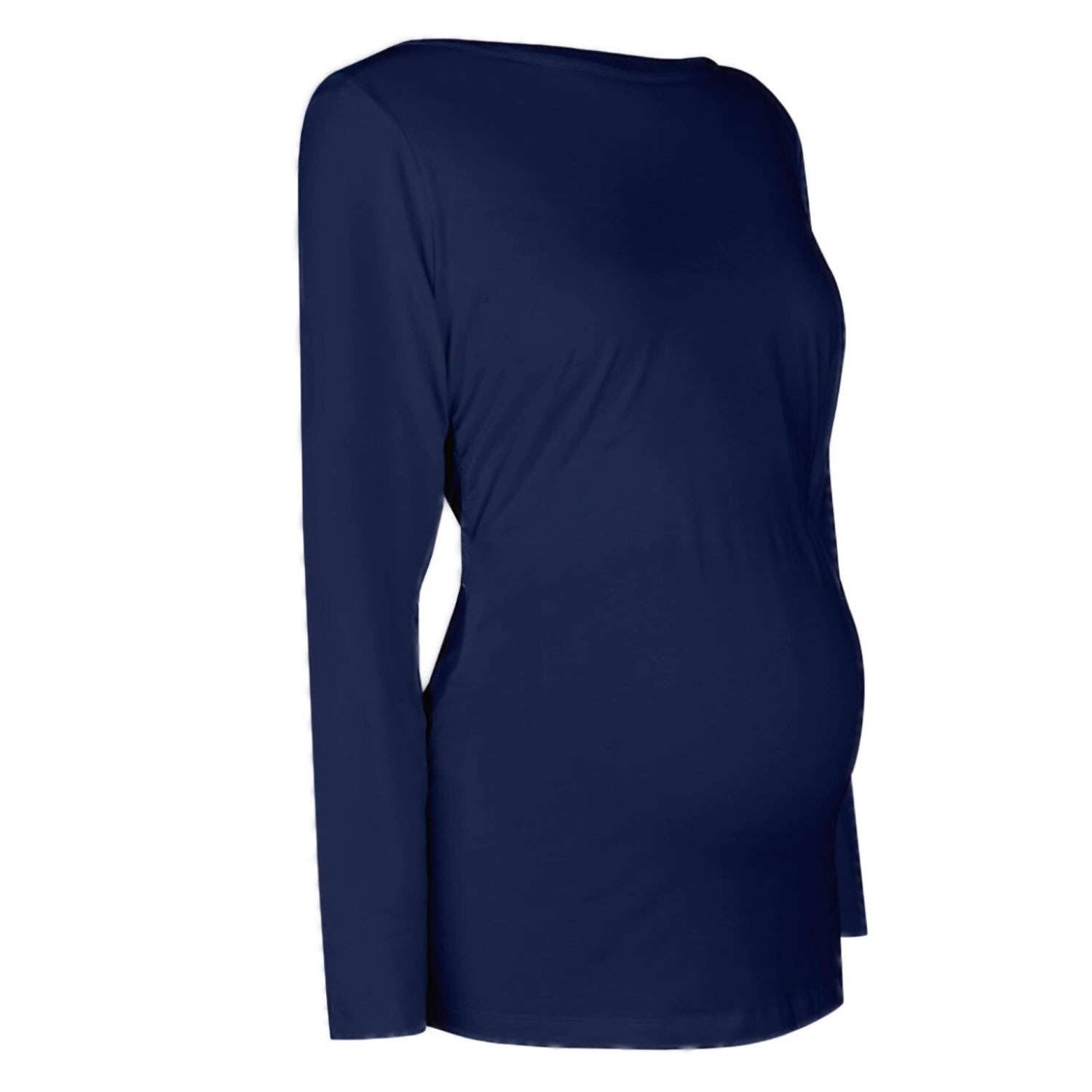 The Bshirt Blue Maternity Long Sleeve Top In Navy In Blue
