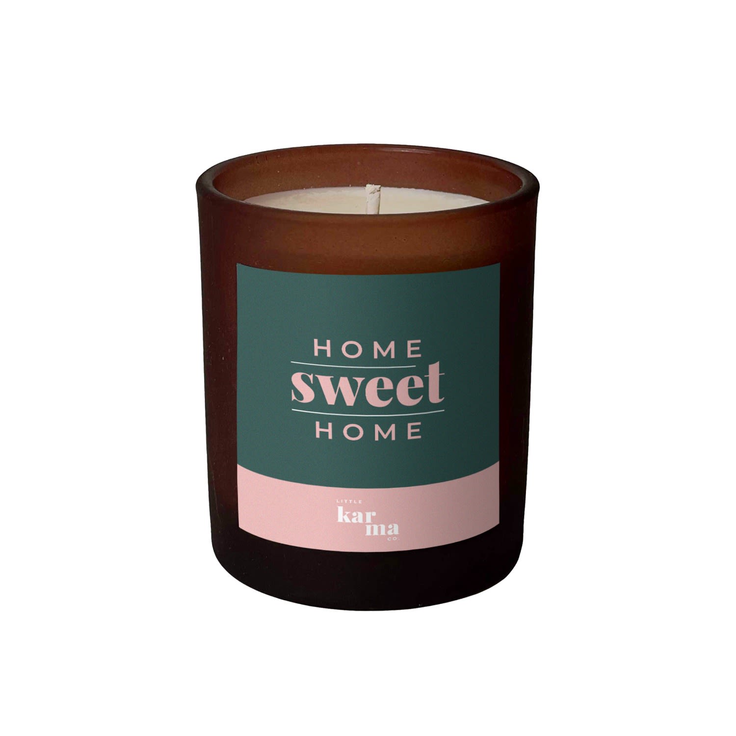 Green / Pink / Purple Home Sweet Home Candle - Lemongrass & Ginger Midi Little Karma Co. Ltd