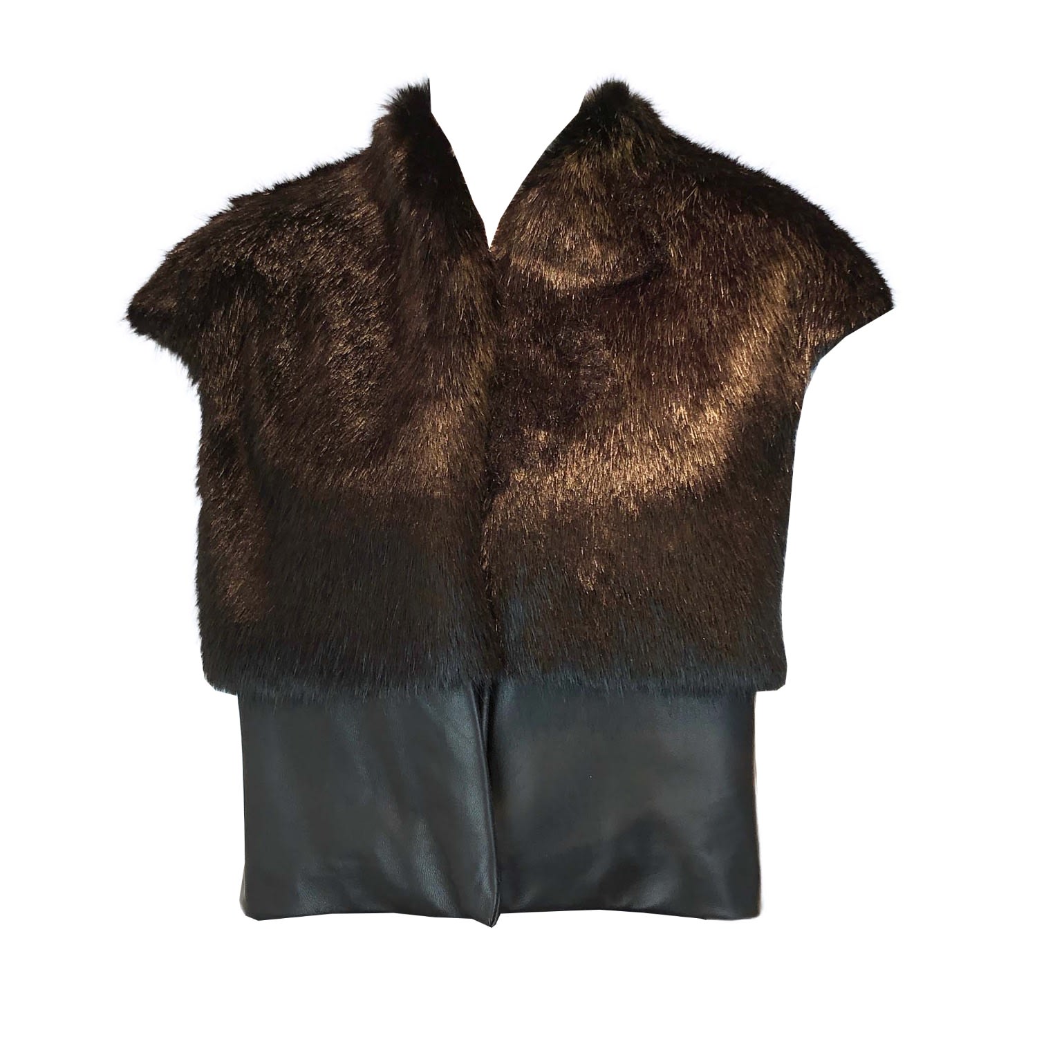 Snider Women's Black Bison Vest In Brown