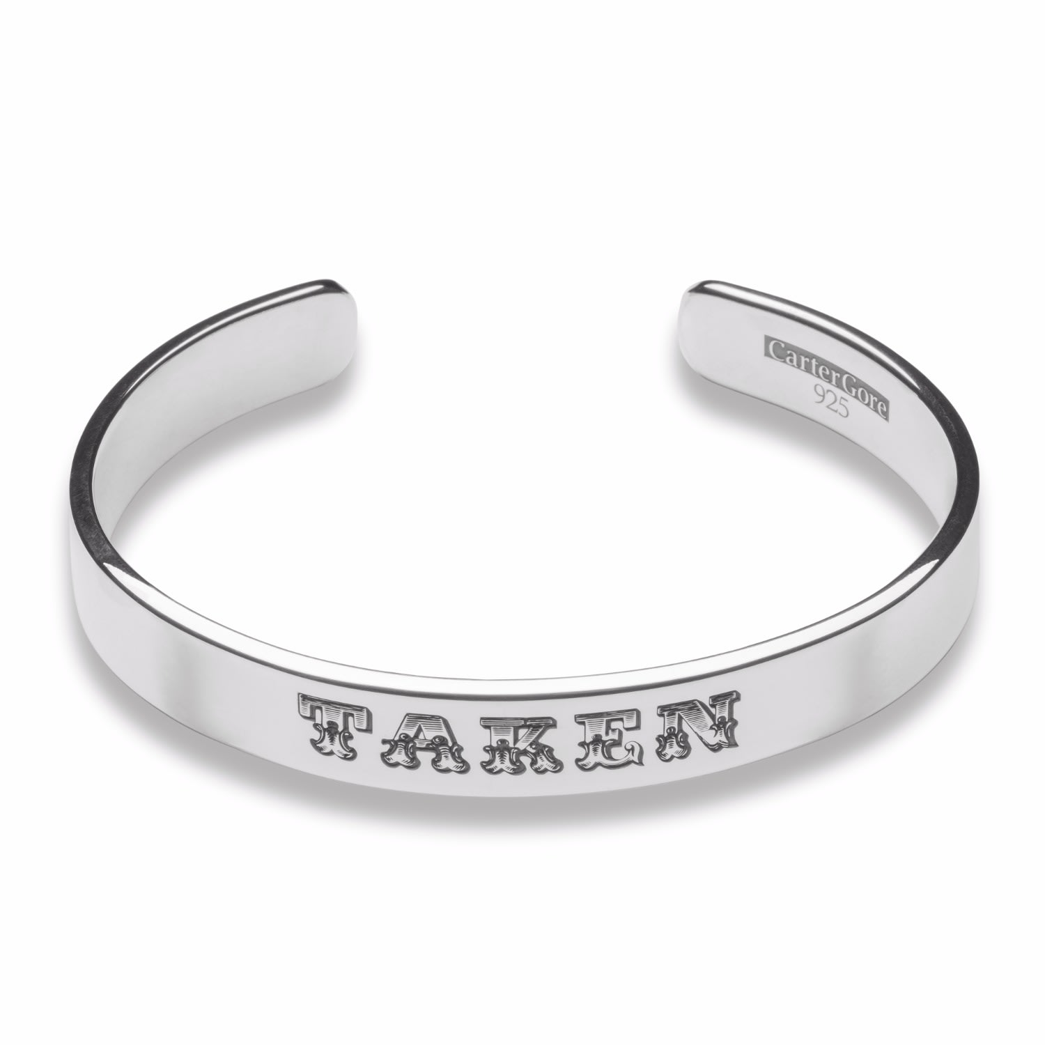 Women’s Silver Medium Width Taken Bangle Cartergore