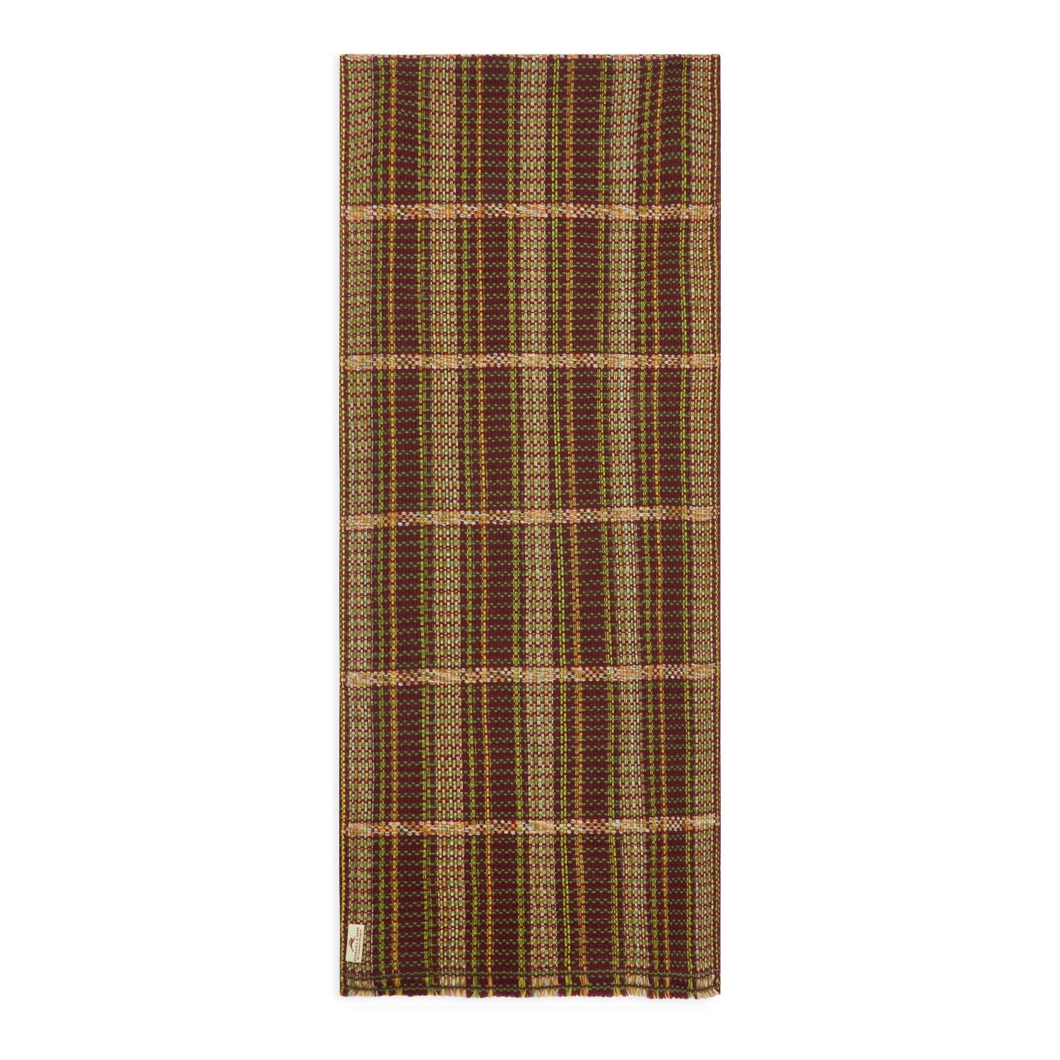 Shop Burrows And Hare Men's Cashmere & Merino Wool Scarf - Stitched Brown