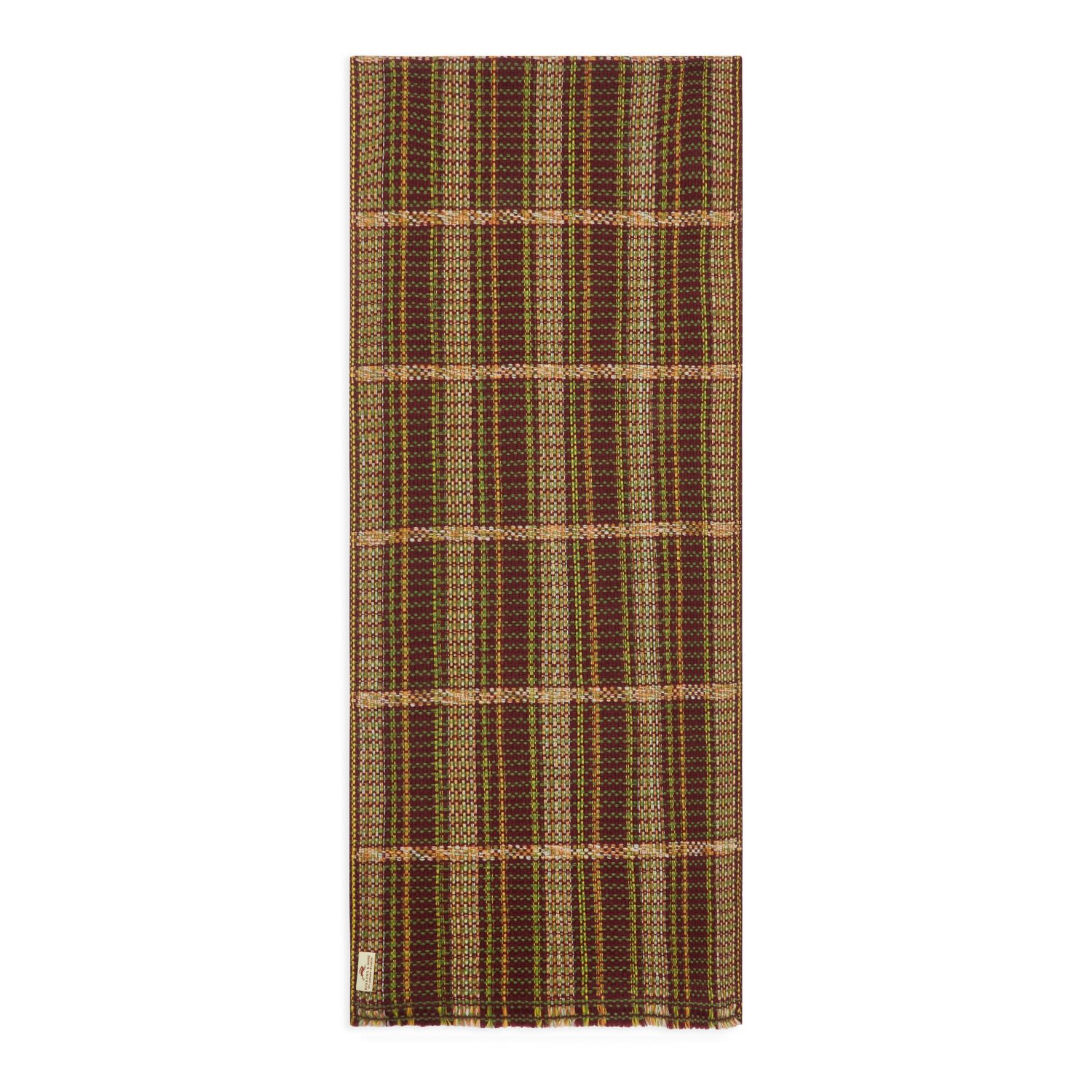 Men’s Cashmere & Merino Wool Scarf - Stitched Brown Burrows & Hare