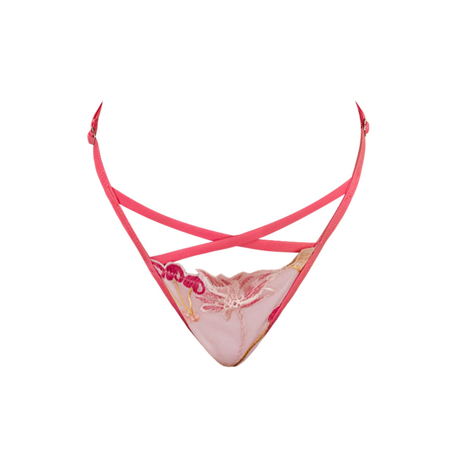 Ivy Swimwear Women's Pink / Purple Aster In Pink Cherry Lace Bikini Bottoms In Pink/purple