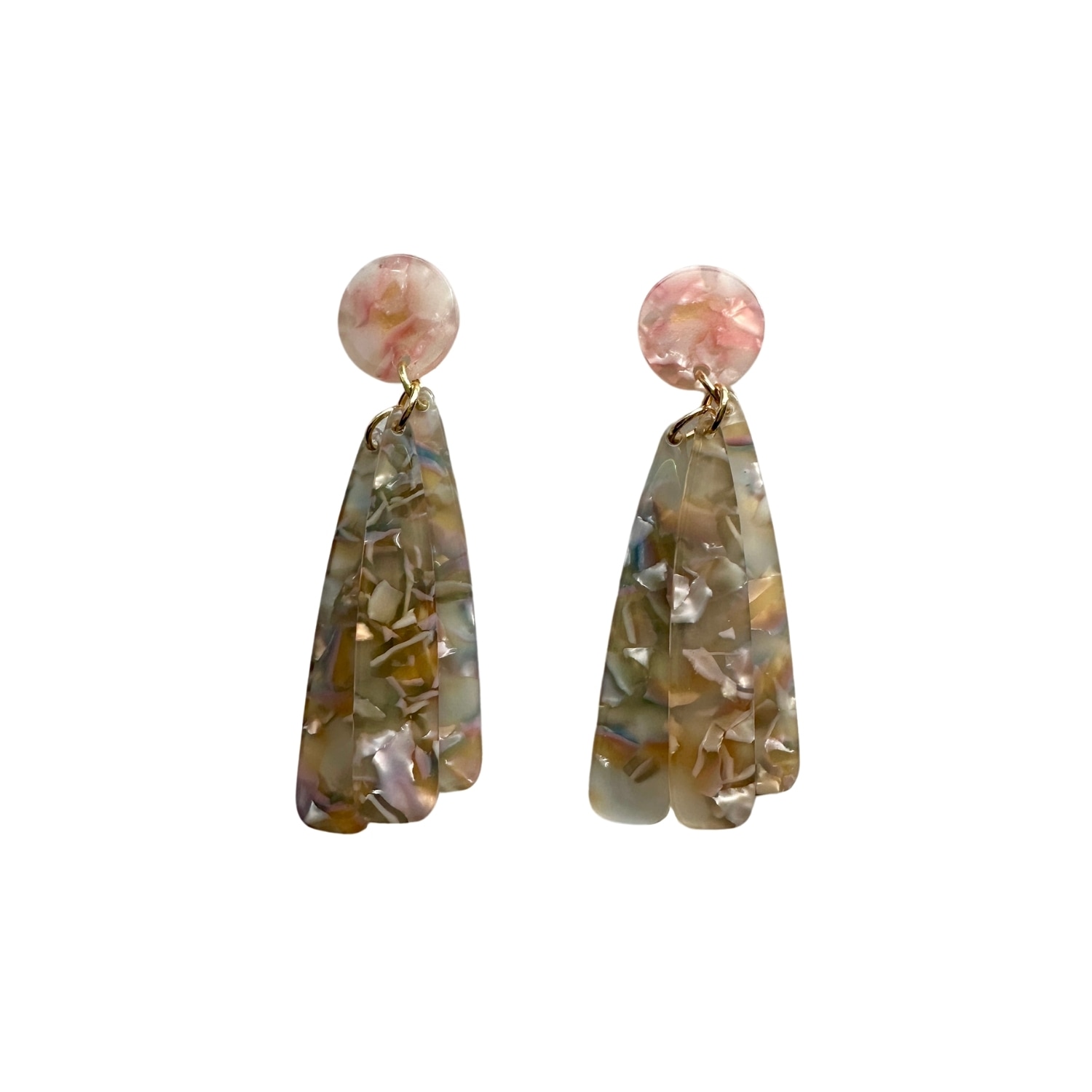 Closet Rehab Women's Blue / Yellow / Orange Petal Drop Earrings In Sweet Escape