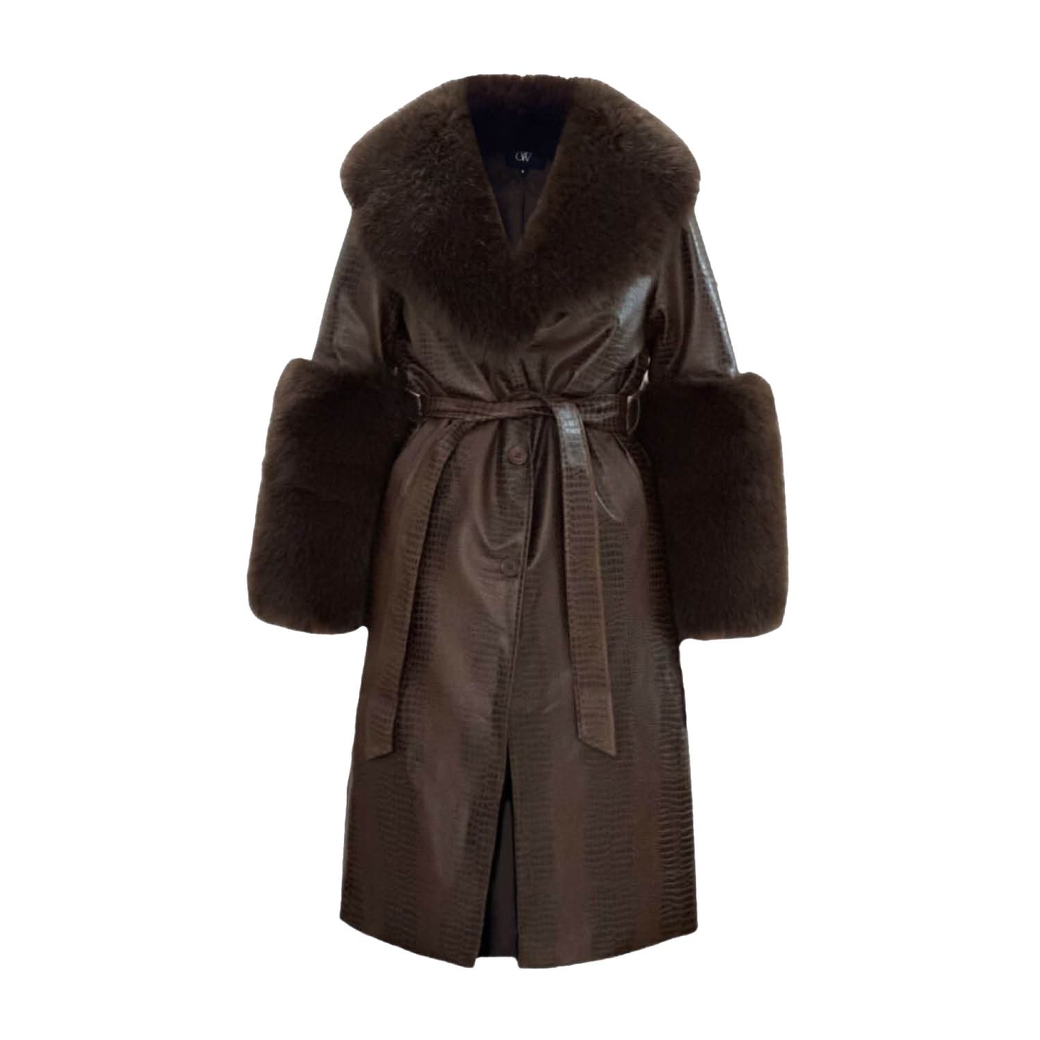 Women’s Brown Astrid Faux Fur Coat Extra Large Ow Collection