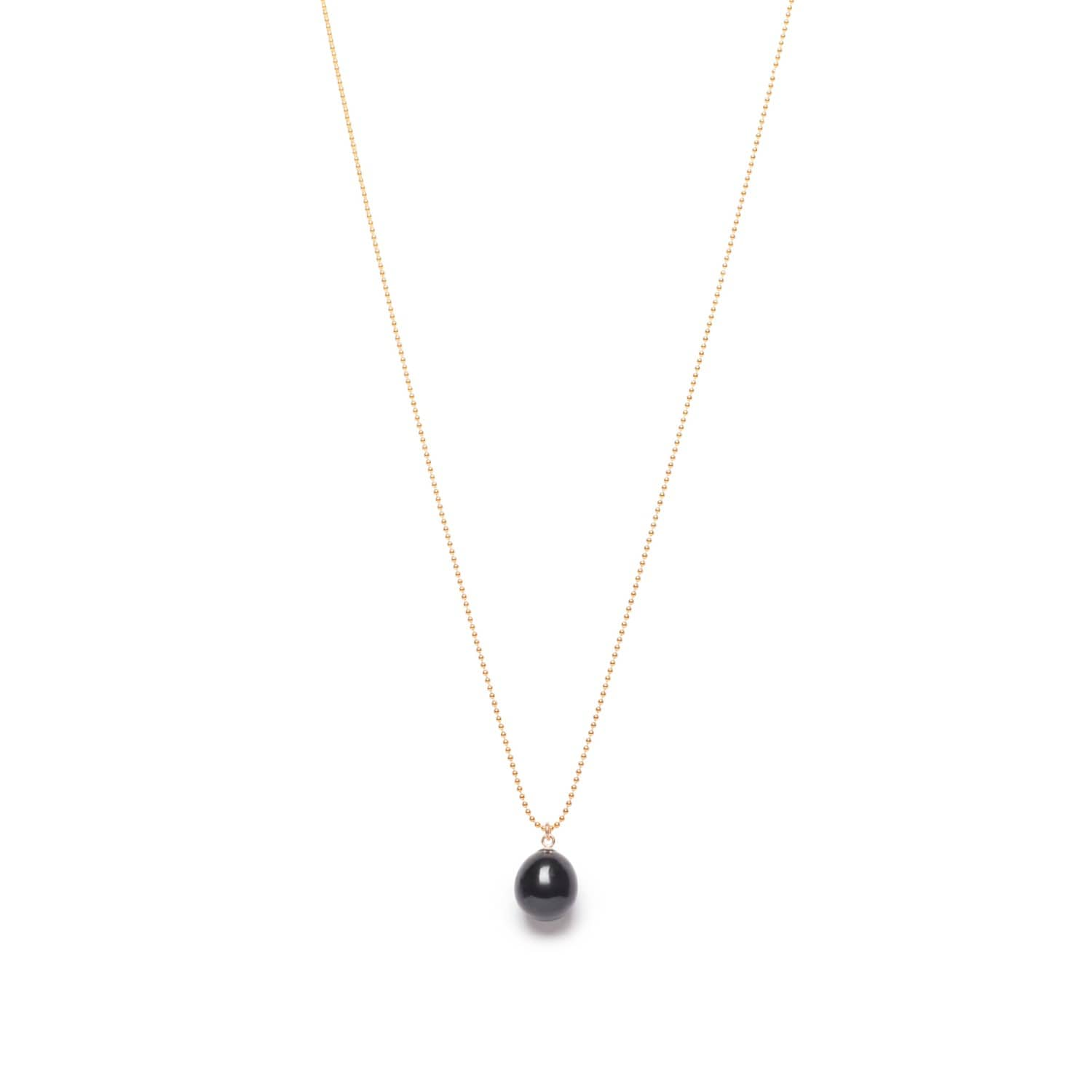 black pearl drop necklace