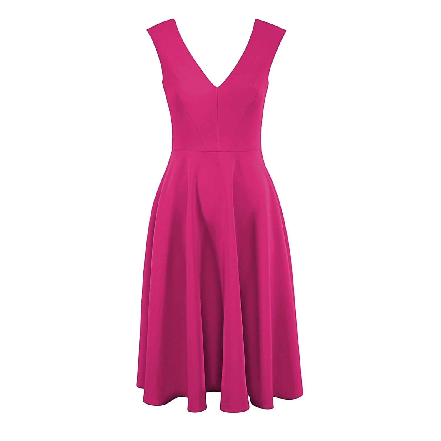 Women’s Pink / Purple Carlota Fuchsia A Line Midi Dress Extra Small Vikiglow