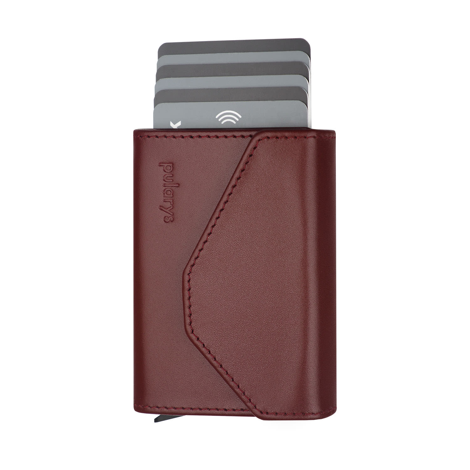 Men’s Red Pularys Rfid Wallet - Raven Style In Cherry Colour