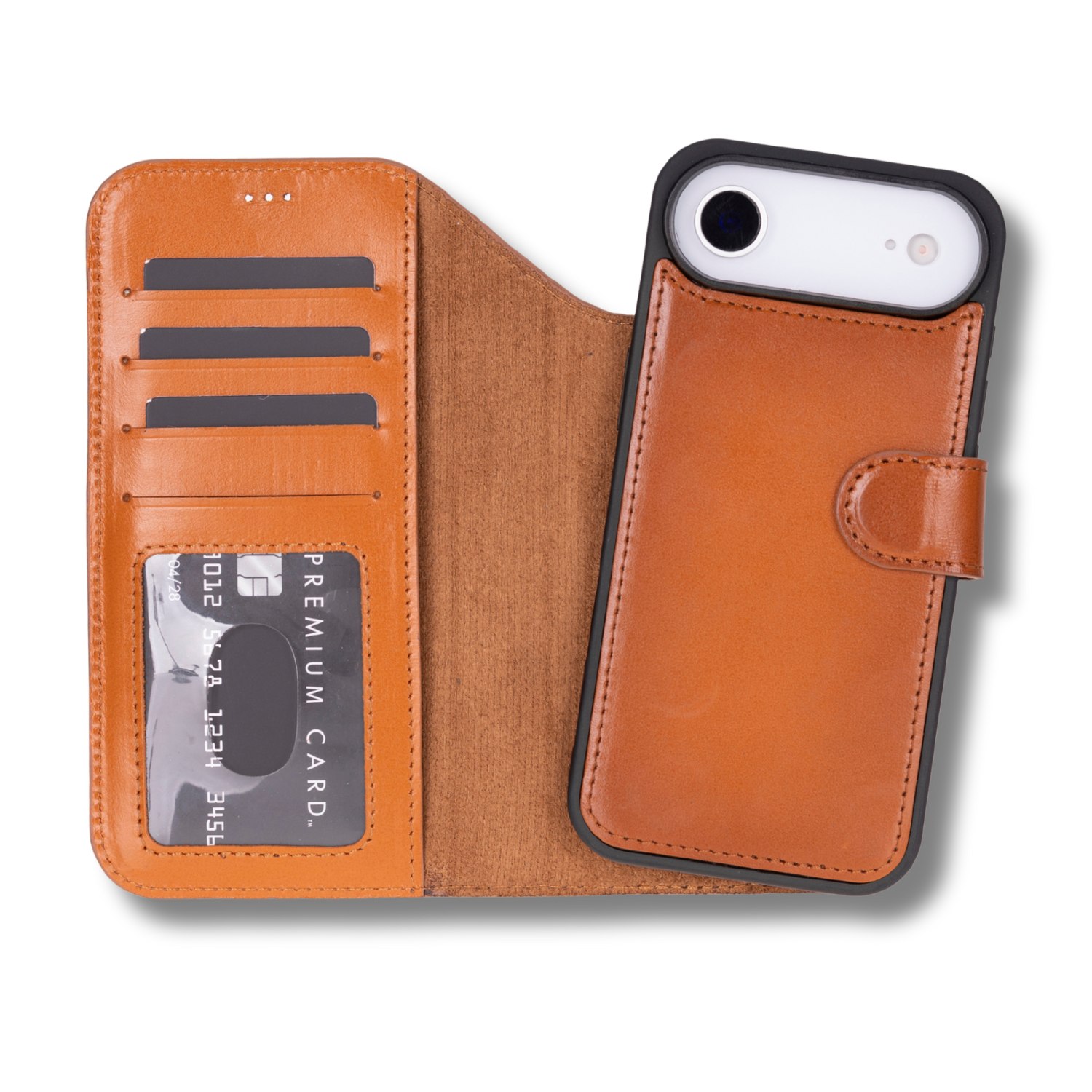 Leathere Premium Leather Iphone Air Wallet Case – Rustic Brown - Austin In Brown