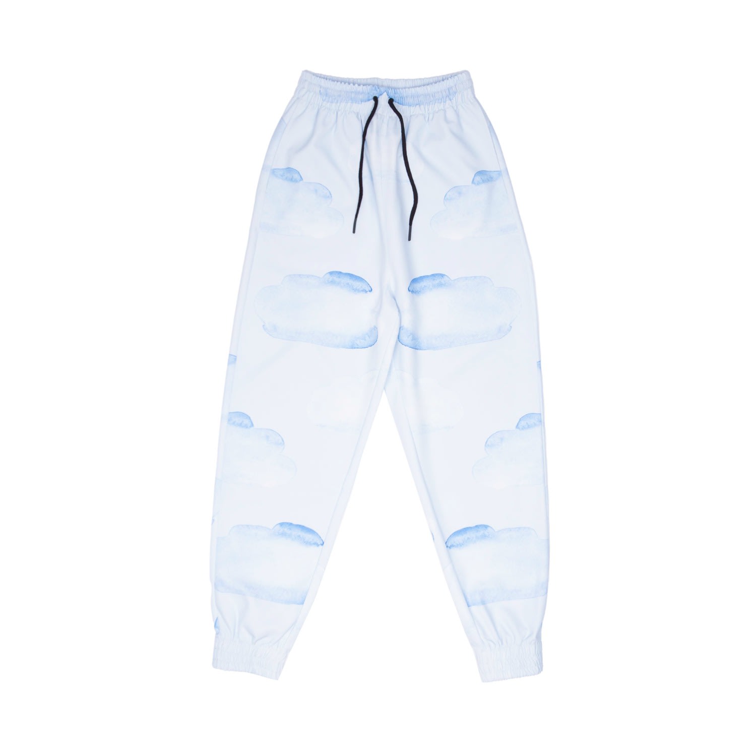 Men’s Blue / White Trousers In Light Blue With Clouds Design - Recycled Material Small Mysimplicated