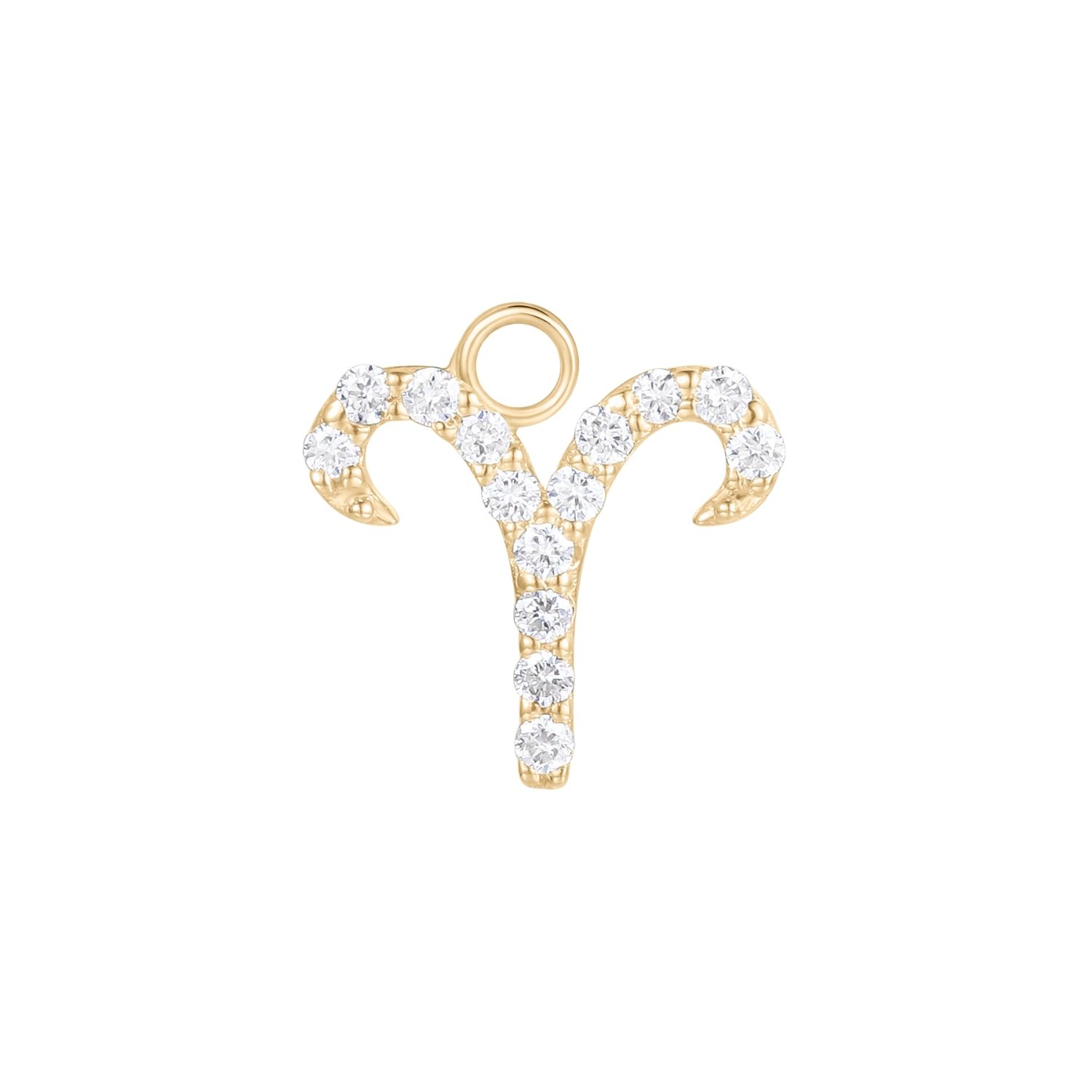 Dyamka Women's Aries Zodiac Charm Yellow Gold