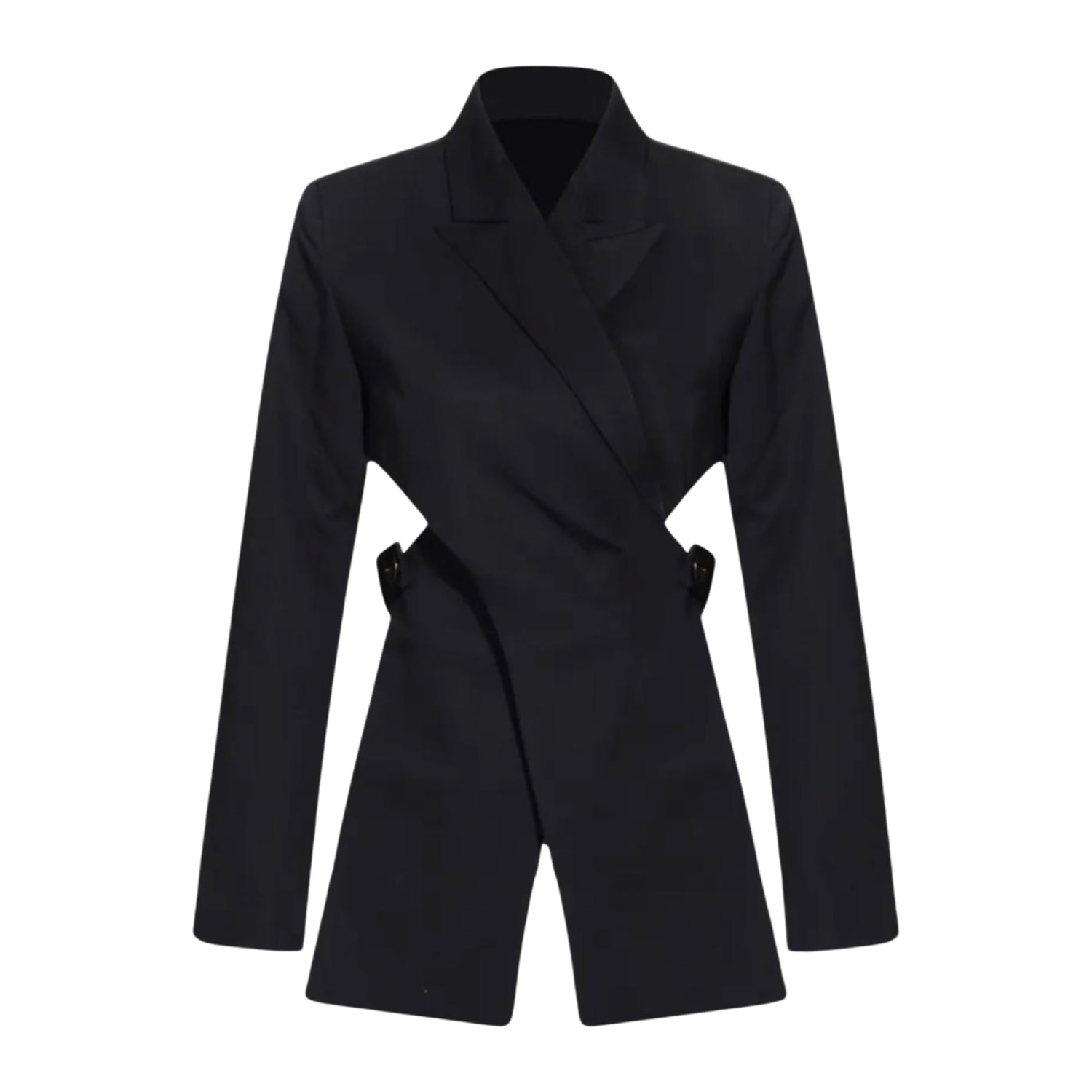 Women’s Reworked Black Blazer With Wrap Detail & Cut Out Back Xs/S London Atelier Byproduct