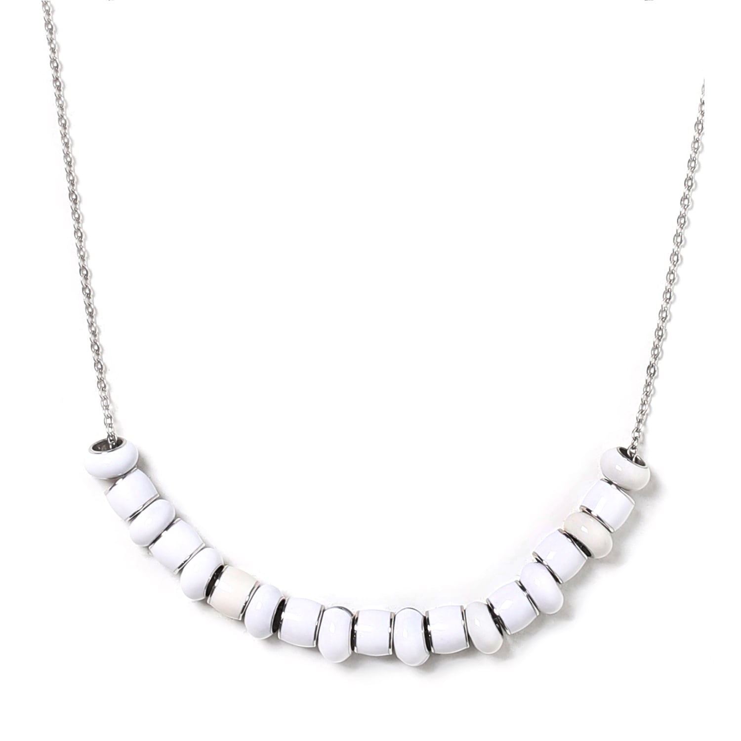 Pinnole Women's All White Necklace