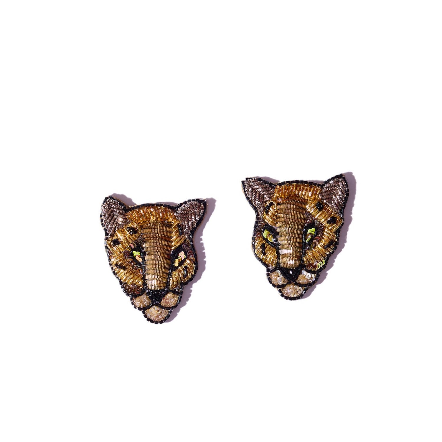 Simitri Women's Gold Cheetah Earrings In Gold