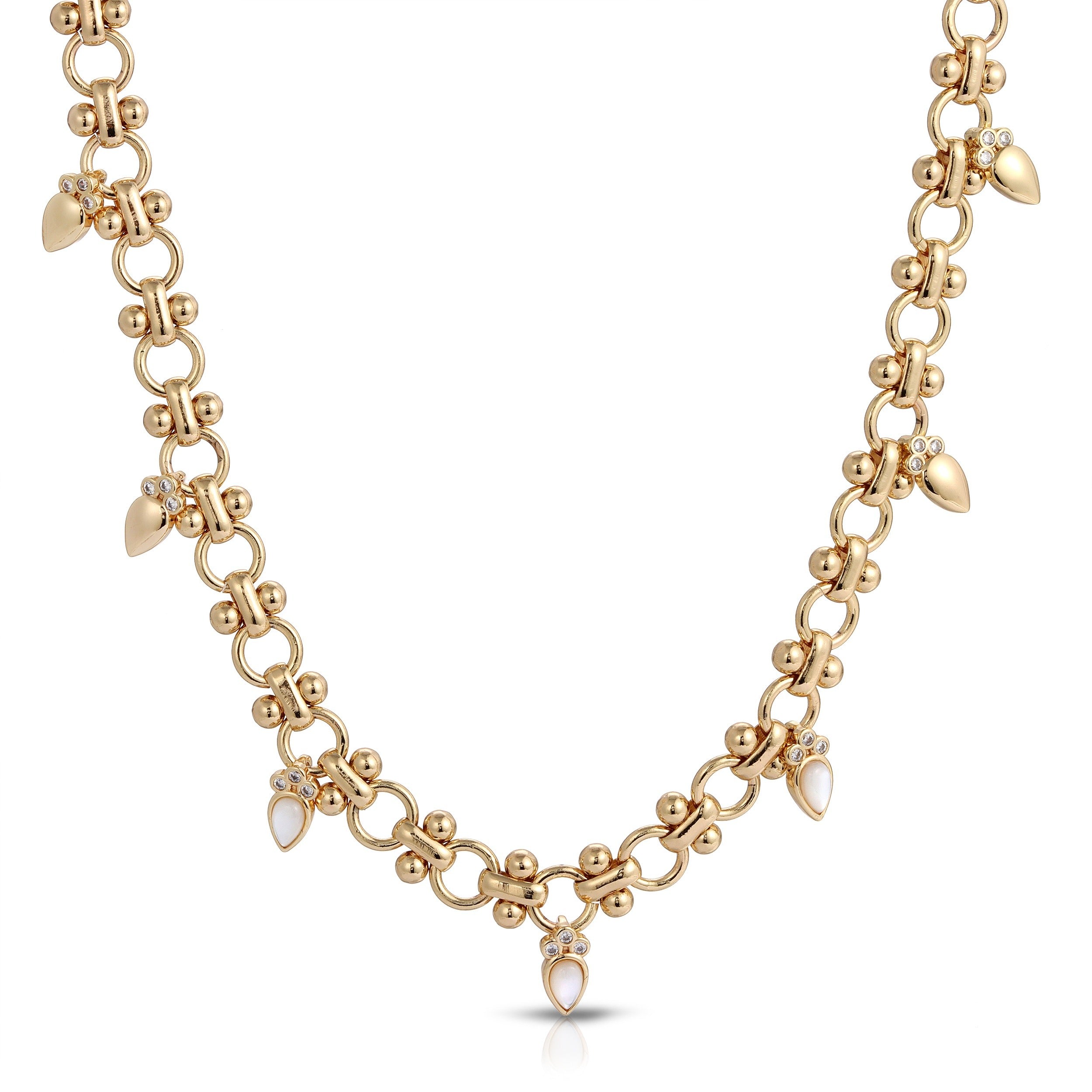 Women’s Gold Athena Necklace Pearl Leeada Jewelry