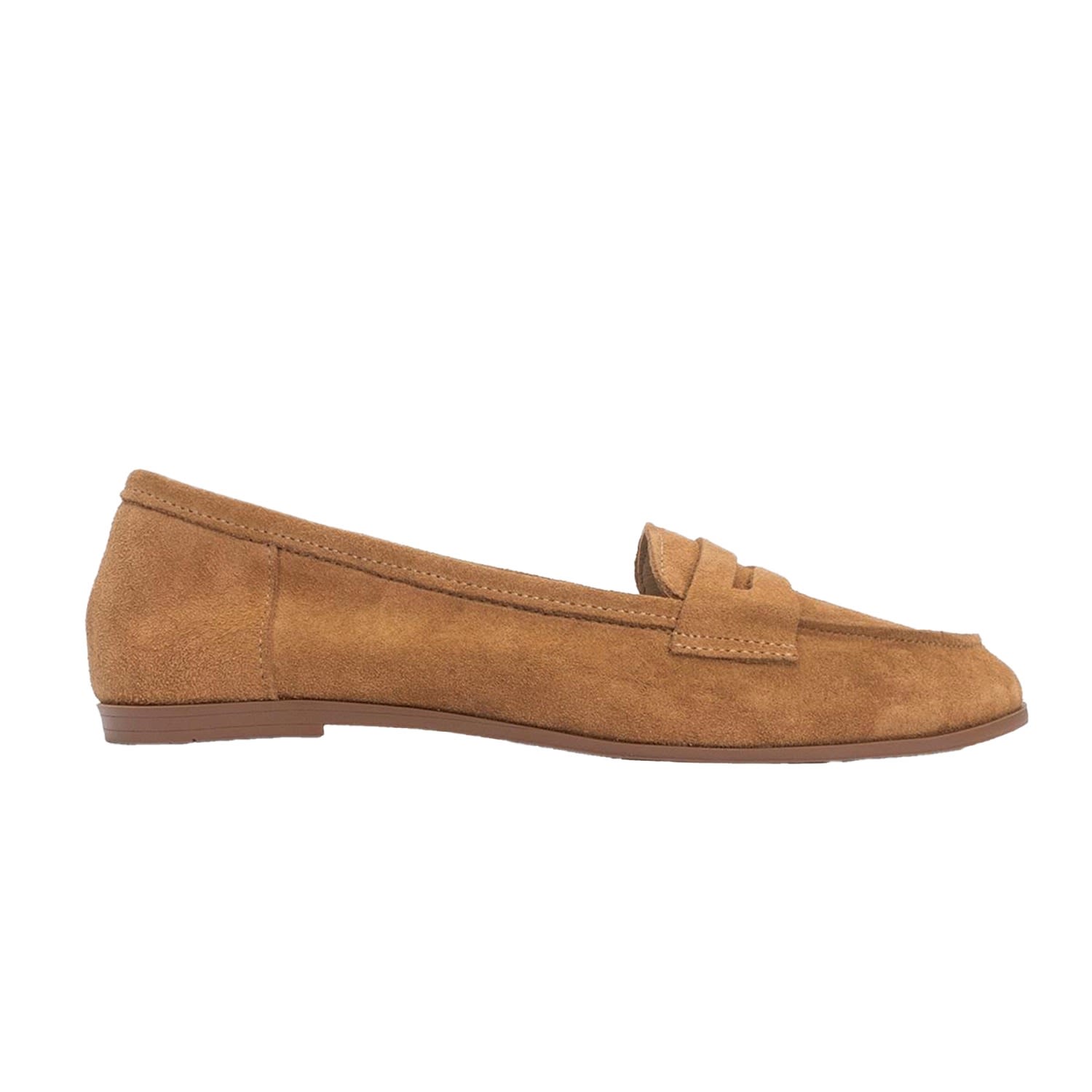 Forever & Always Shoes Women's Dorothy - Cognac Brown Suede Leather Loafers In Brown