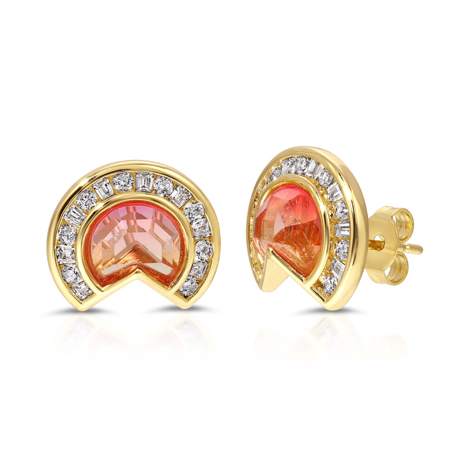 Women’s Daybreak Gem Studs- Sun Glamrocks Jewelry