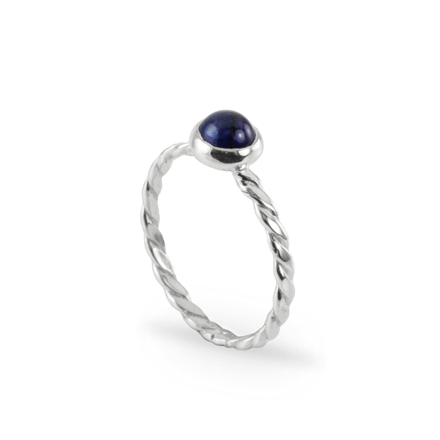 The Jewellery Store London Women's Silver / Blue September Birthstone Ring In Sterling Silver- Blue Sapphire