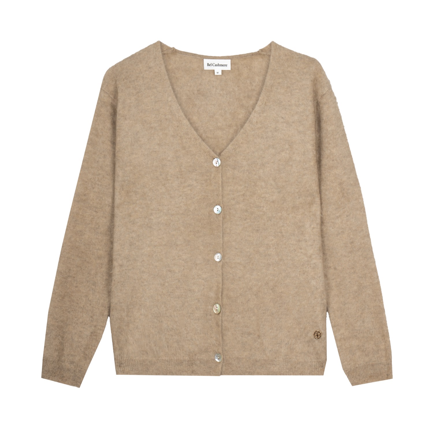 Bel Cashmere Women's Brown Amy Cashmere Cardigan Beie In Brown