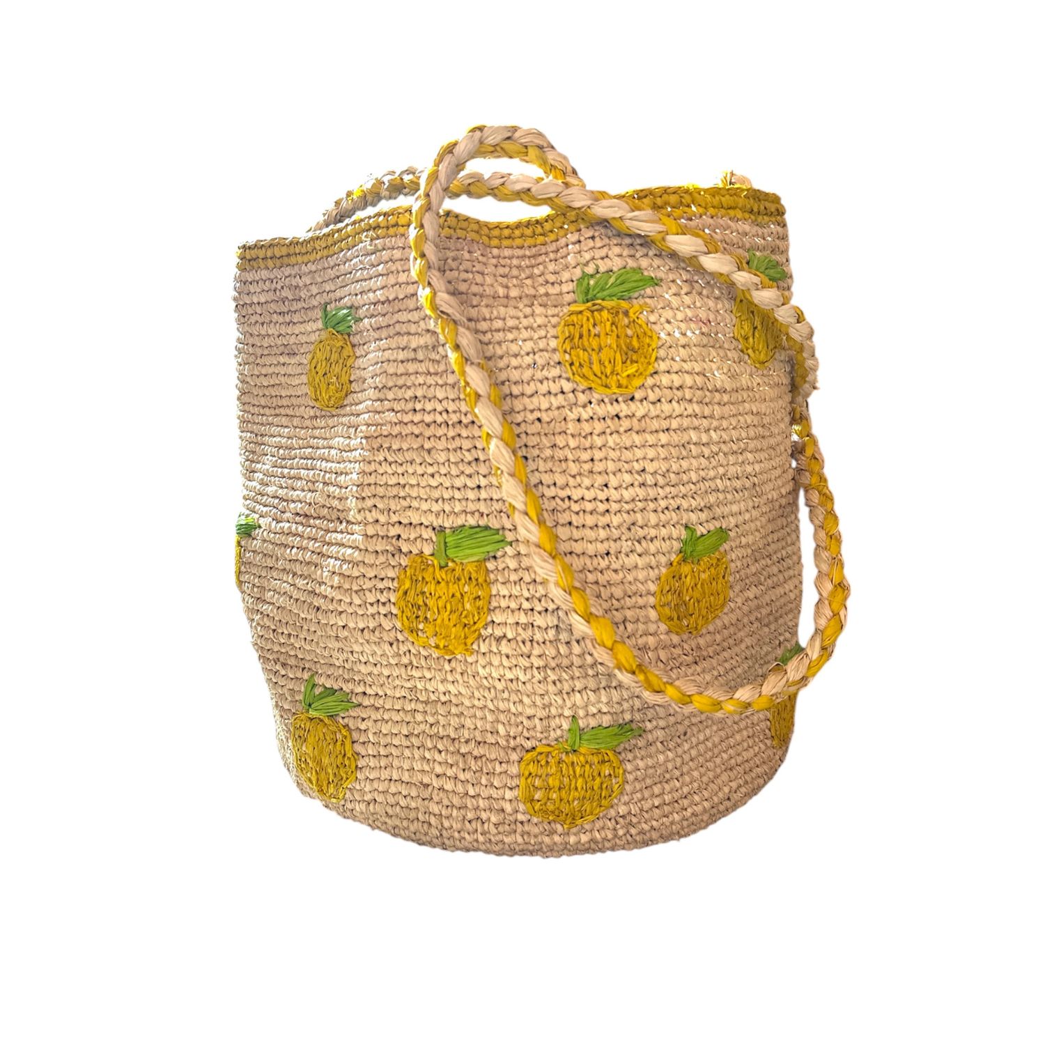 Zanatany Concepts Women's Yellow Fruity Bag - Lemon Medium