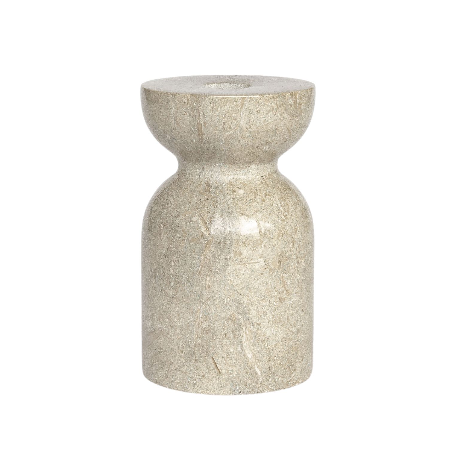 Neutrals Luca Marble Candle Holder Rustic One Size Urban Society Studio