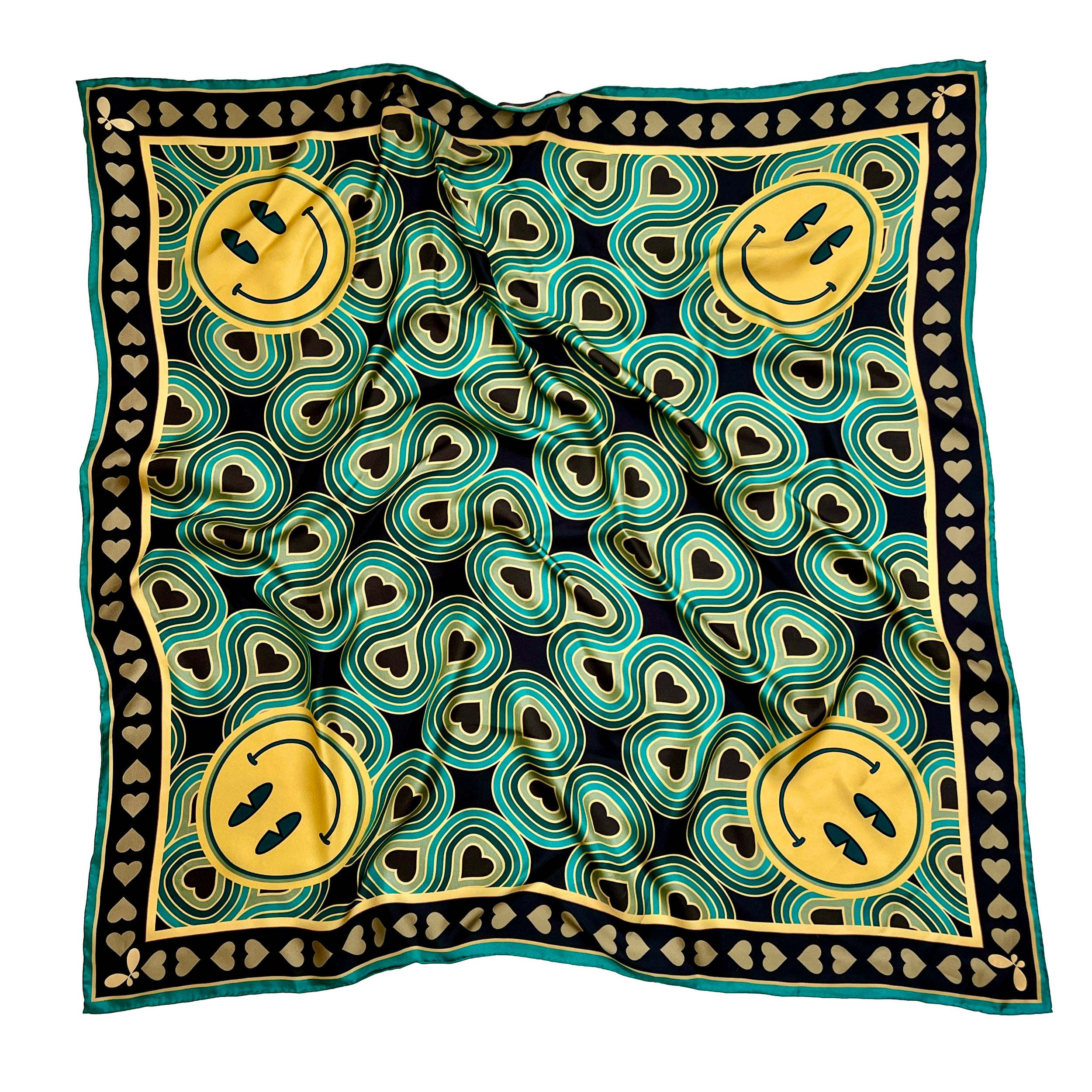 Women's Wonderlust Blue Large Silk Scarf | One Size | Henelle