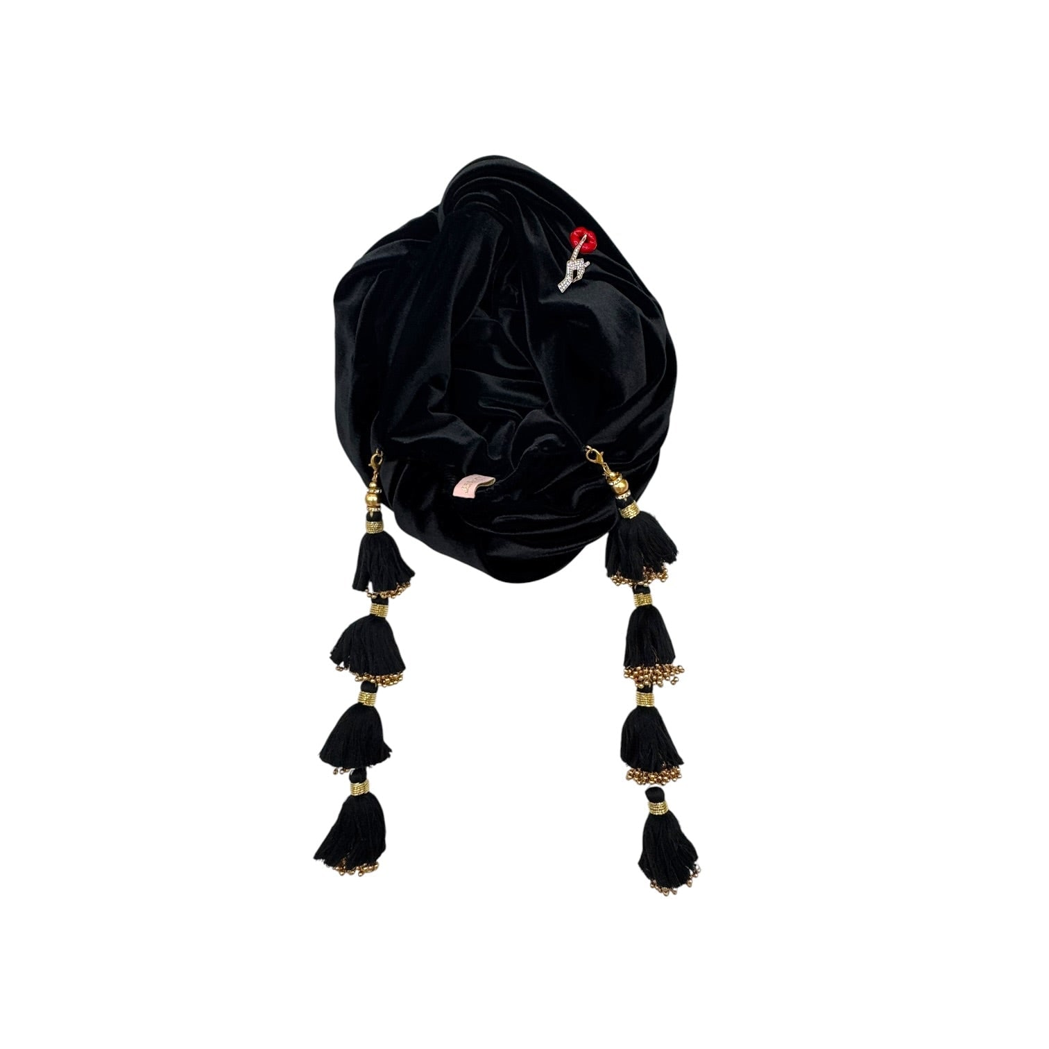 Women's Black Shhh Dorado Turban | One Size | Julia Clancey