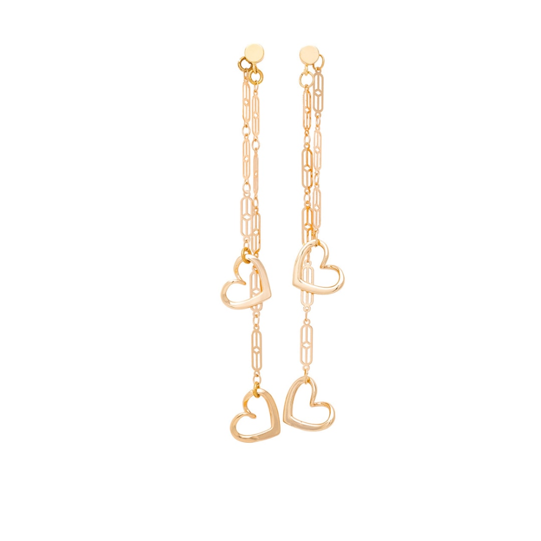 Rejected Hearts Club Women's Con Amor Gold Dangle Earrings In Gold