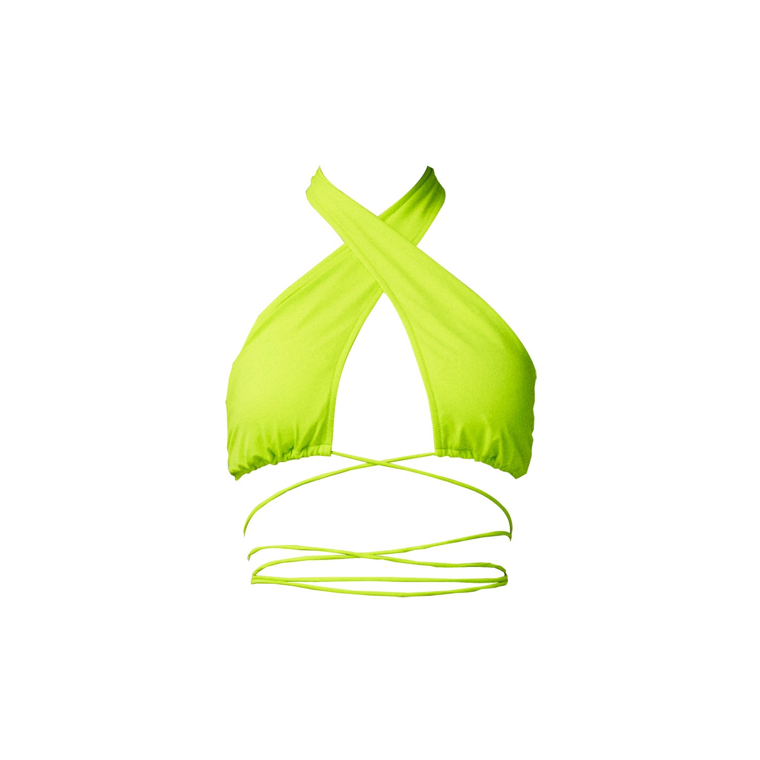 Women’s Rodeo Drive Bikini Top In Neon Lime S/M Charlott Vasberg