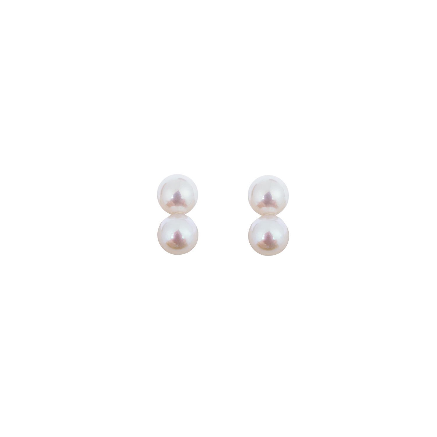 Ora Pearls Women's Gold / White Dua Pearl Studs - Solid Gold In Multi