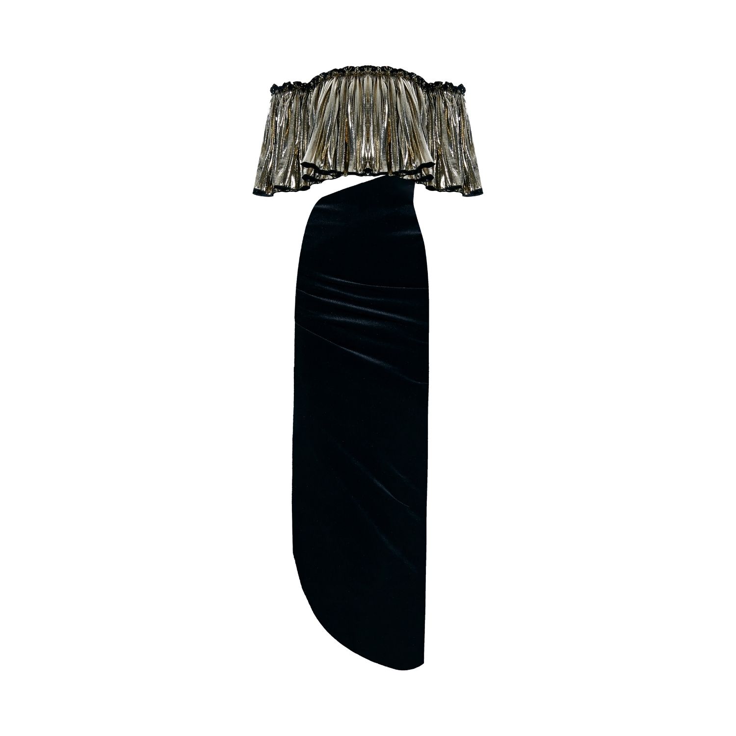 Nur Karaata Gold / Black Copley Skirt & Top Set In Gold/black