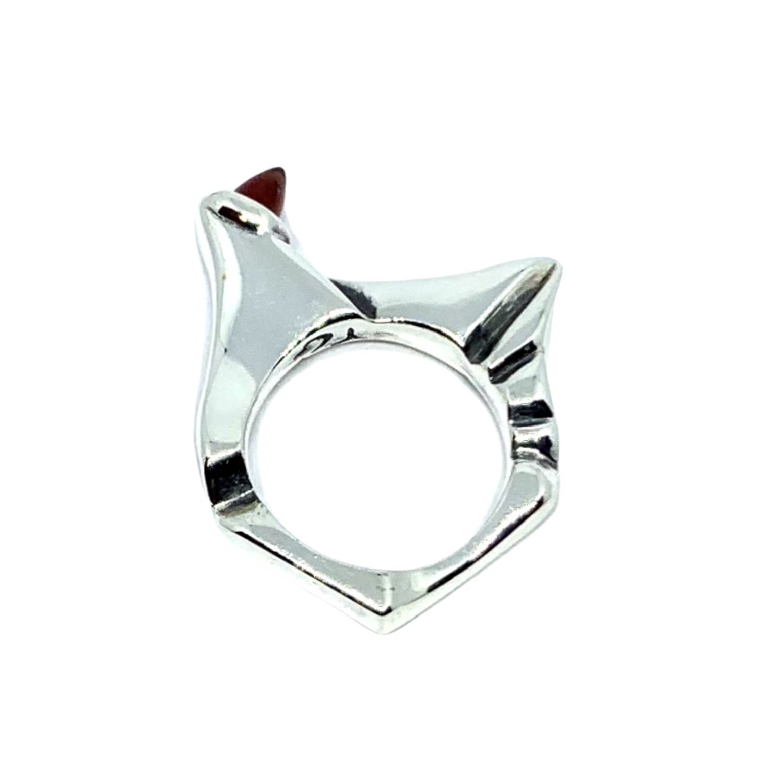 Tg-jewellery By Tamara Gervasio Women's Silver / Red Pyramid Silver Ring Garnet