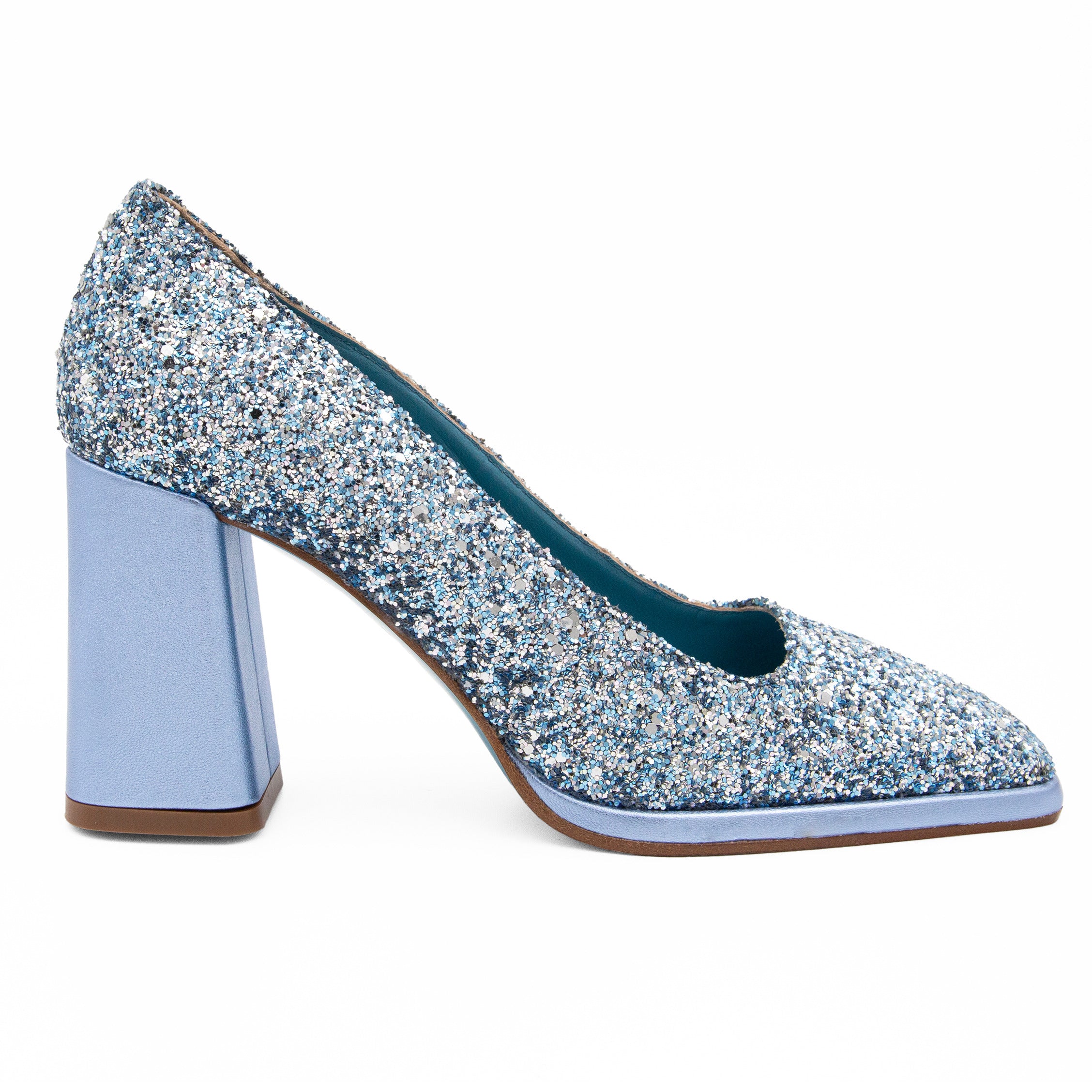 Valentina Rangoni Women's Blue Larice Pump Sky Glitter/aris In Blue