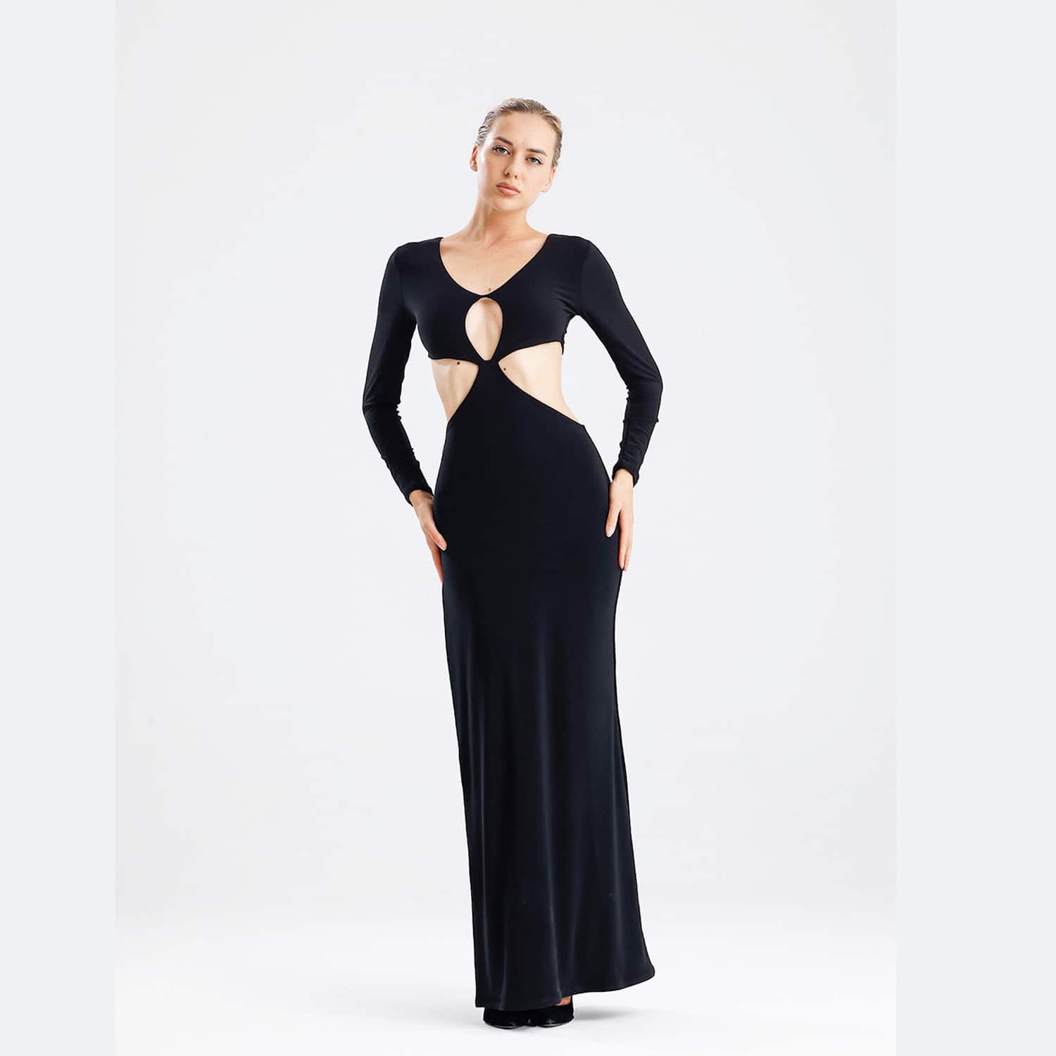 huishan zhang arlene crystal-embellished crepe midi dress Myrna Dress Black Embellished Crepe US 2
