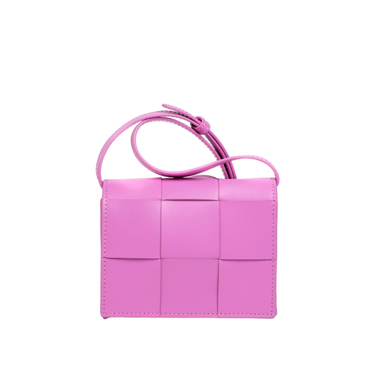 Aleo Women's Pink / Purple Matchbox Mini Cross Body - Pink Soft Leather