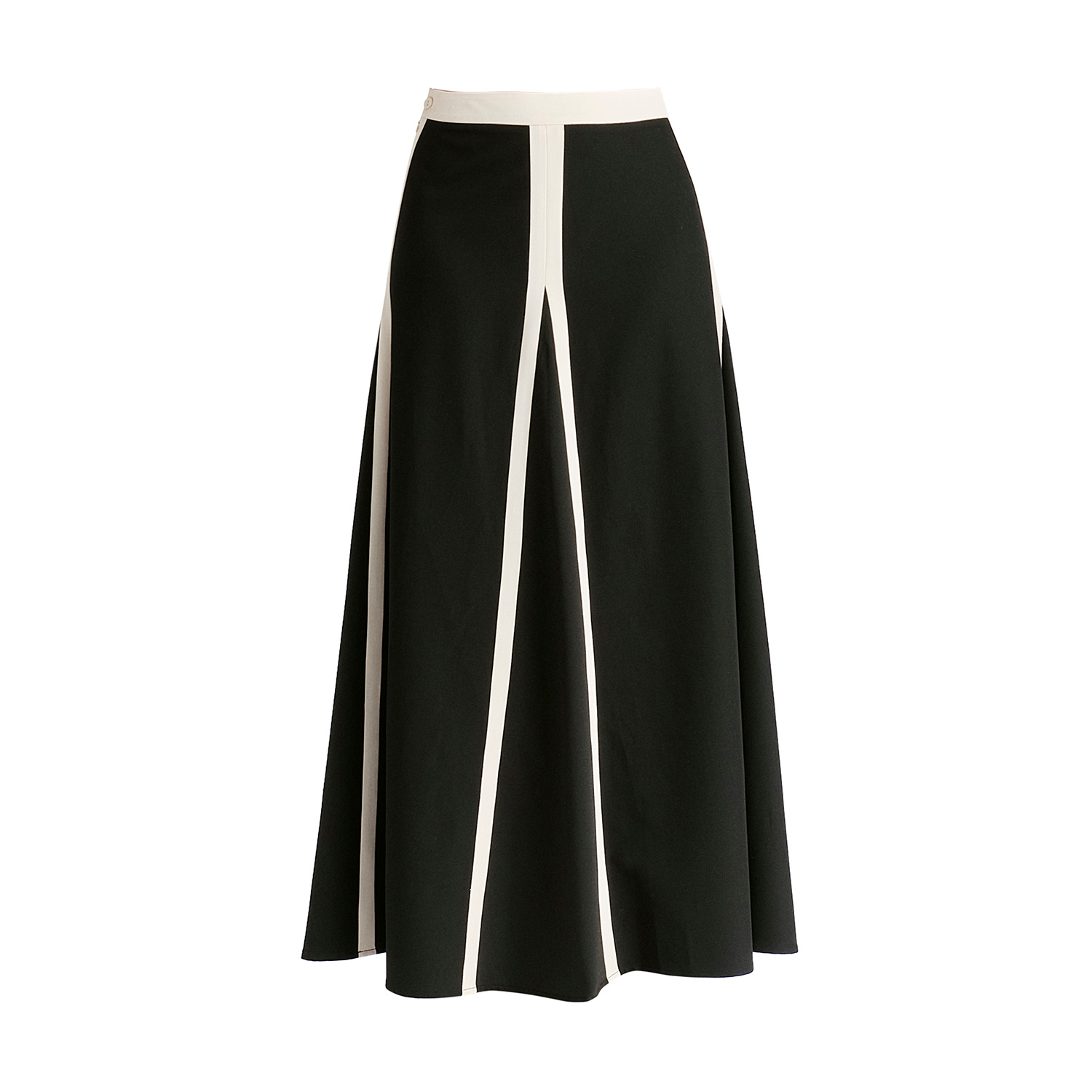 Paisie Women's Contrast Trim Maxi Skirt In Black And Beige In Beige/black