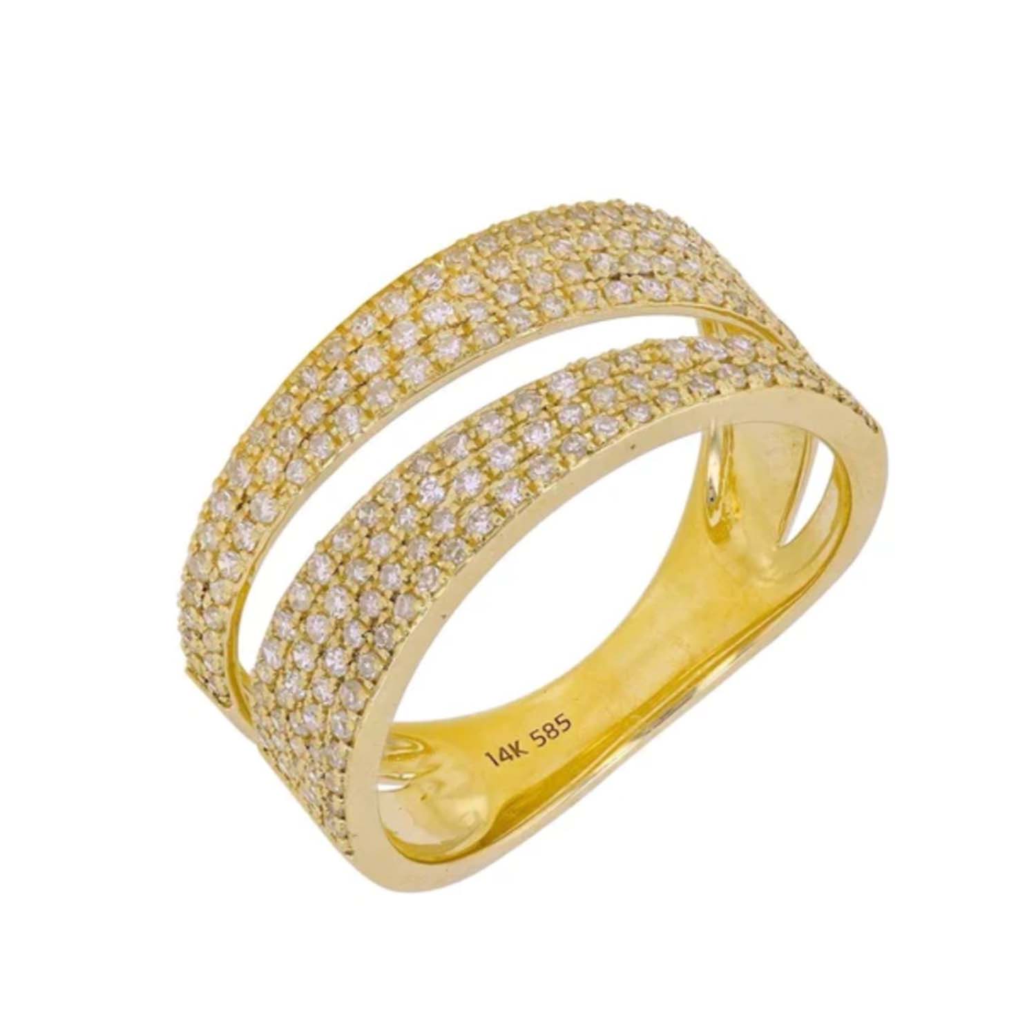 Women’s Gold Diamond Split Ring 770 Fine Jewelry