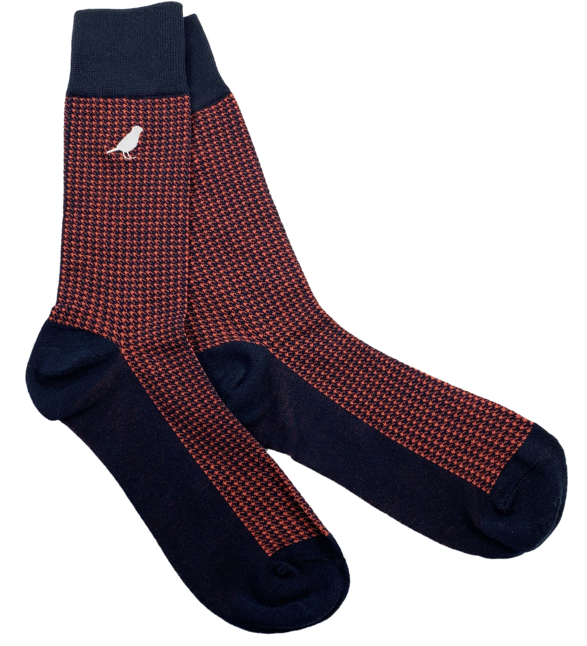 Men’s Blue / Red Houndstooth Red & Navy One Size Whalley Finch