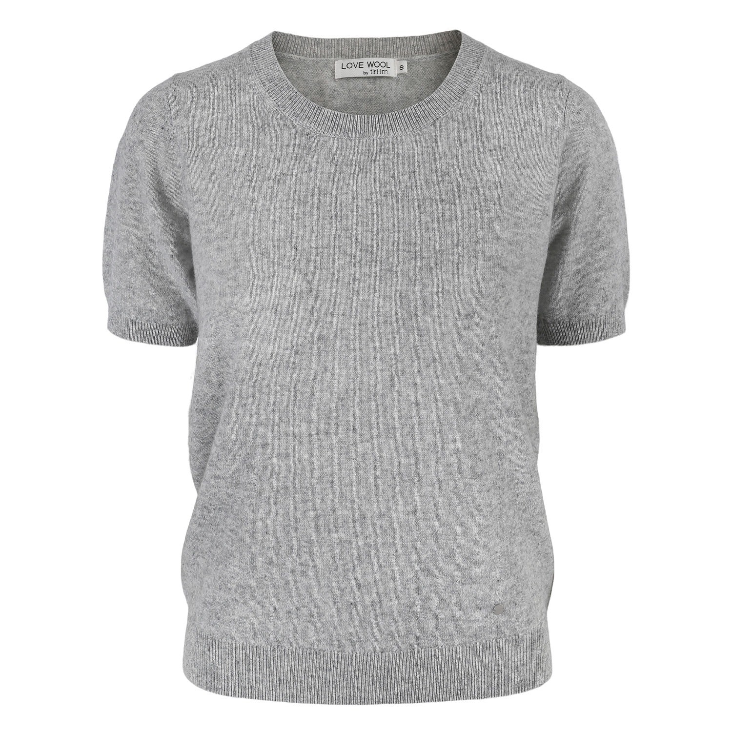 Women’s "Alina" Cashmere T-Shirt - Grey Melange Large Tirillm