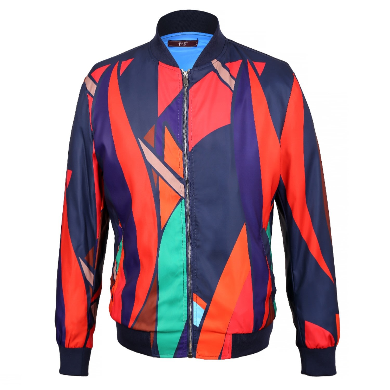 David Wej Men's Adimu Bomber Jacket – Red Multicolor In Red