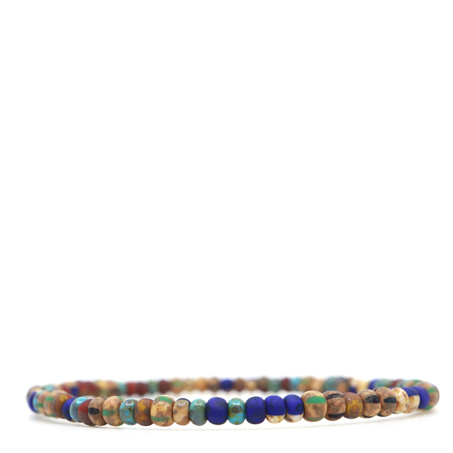 Shar Oke Men's Blue / Red Blue, Red & Turquoise Czech Picasso Beaded Bracelet In Multi