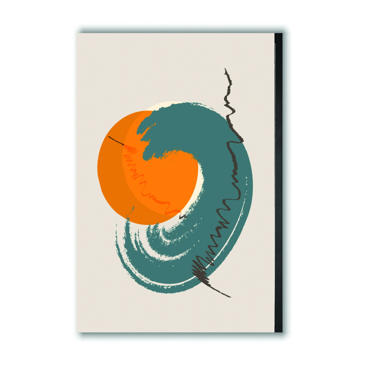 Yellow / Orange Sunshine Abstract Swirl Extra Small Stanley Print House