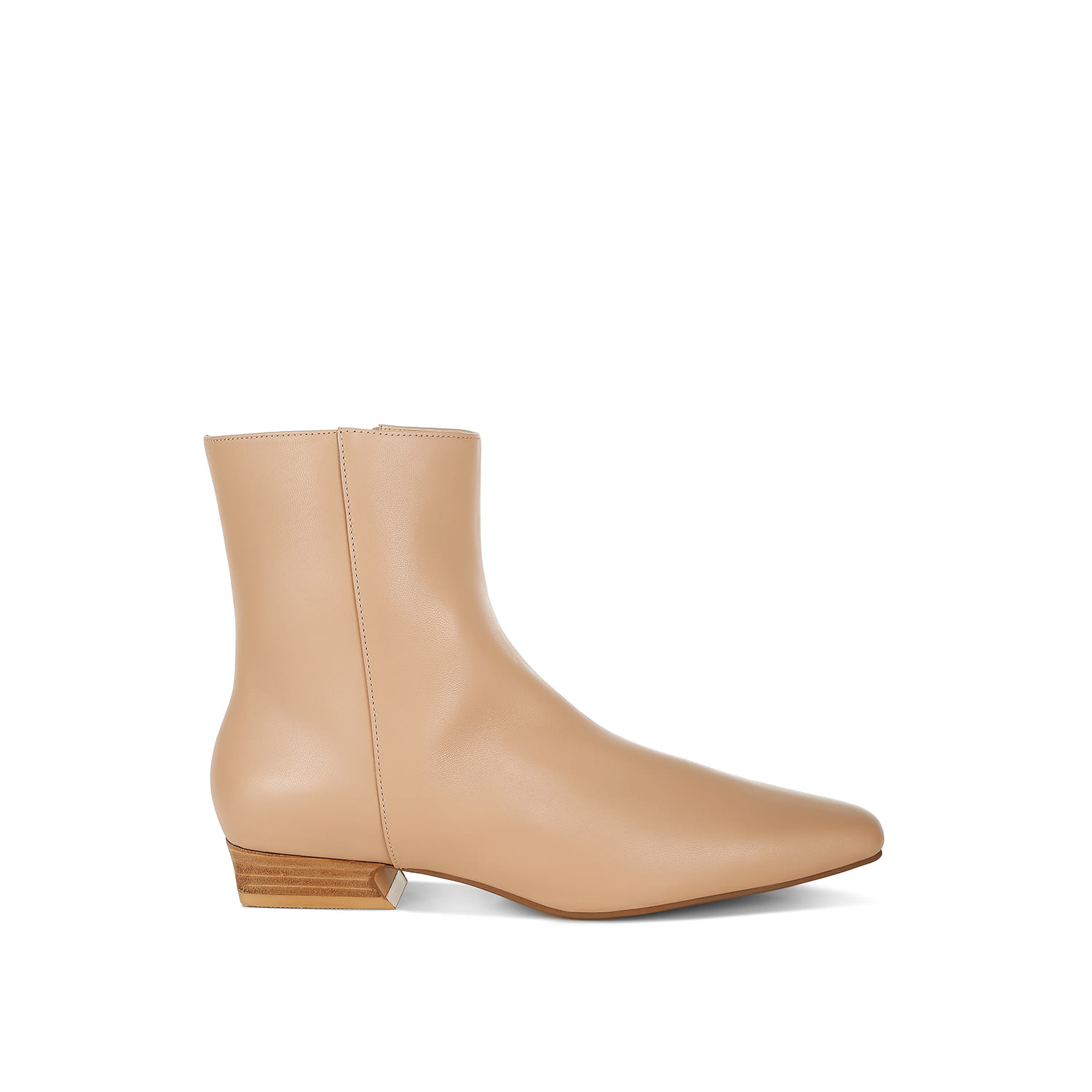 Rag & Co Women's Neutrals Obita Flared Heel Genuine Leather Boots In Beige By  In Animal Print