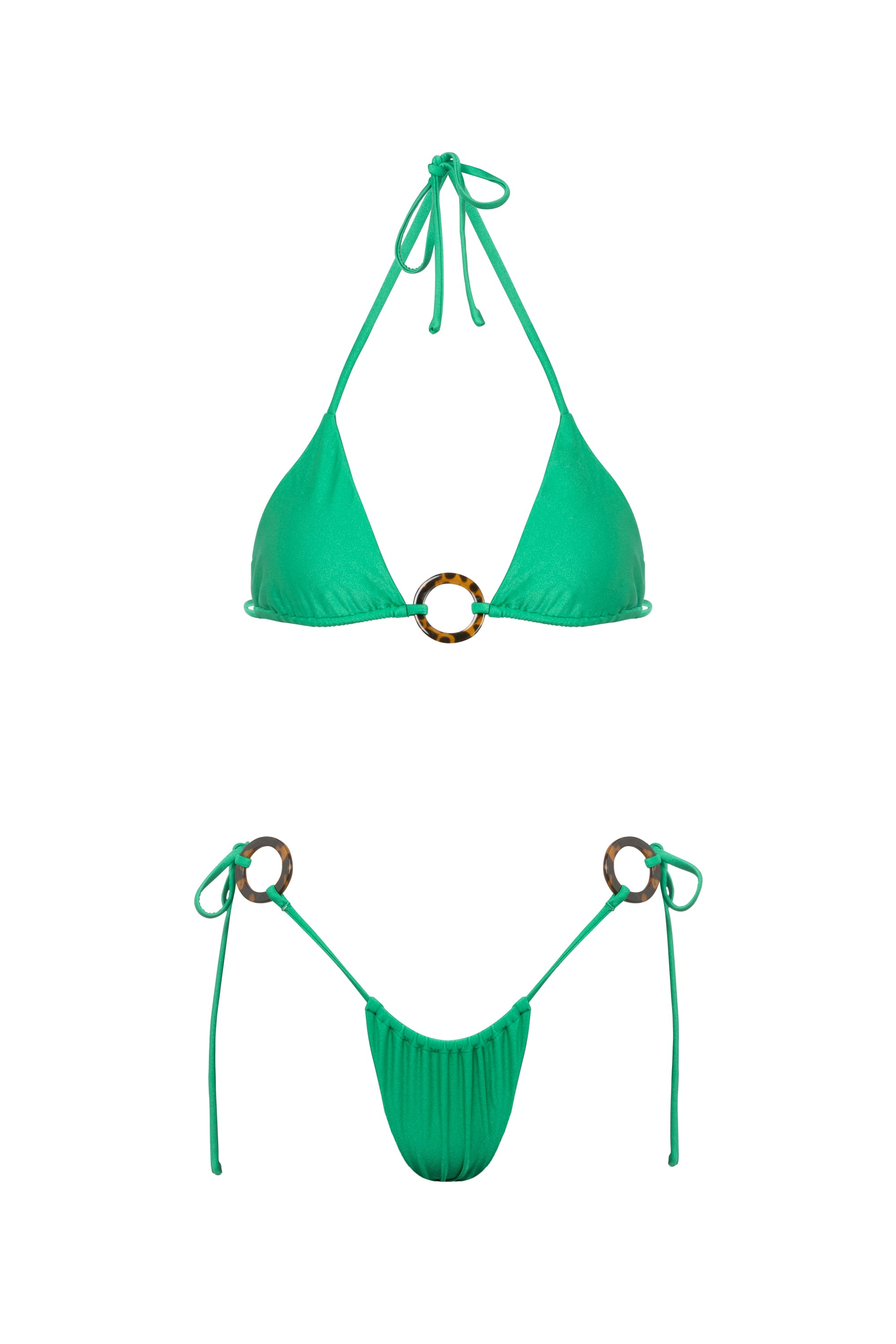 Viki Swim Women's Dua Cheeky Bikini Bottom In Green In Green