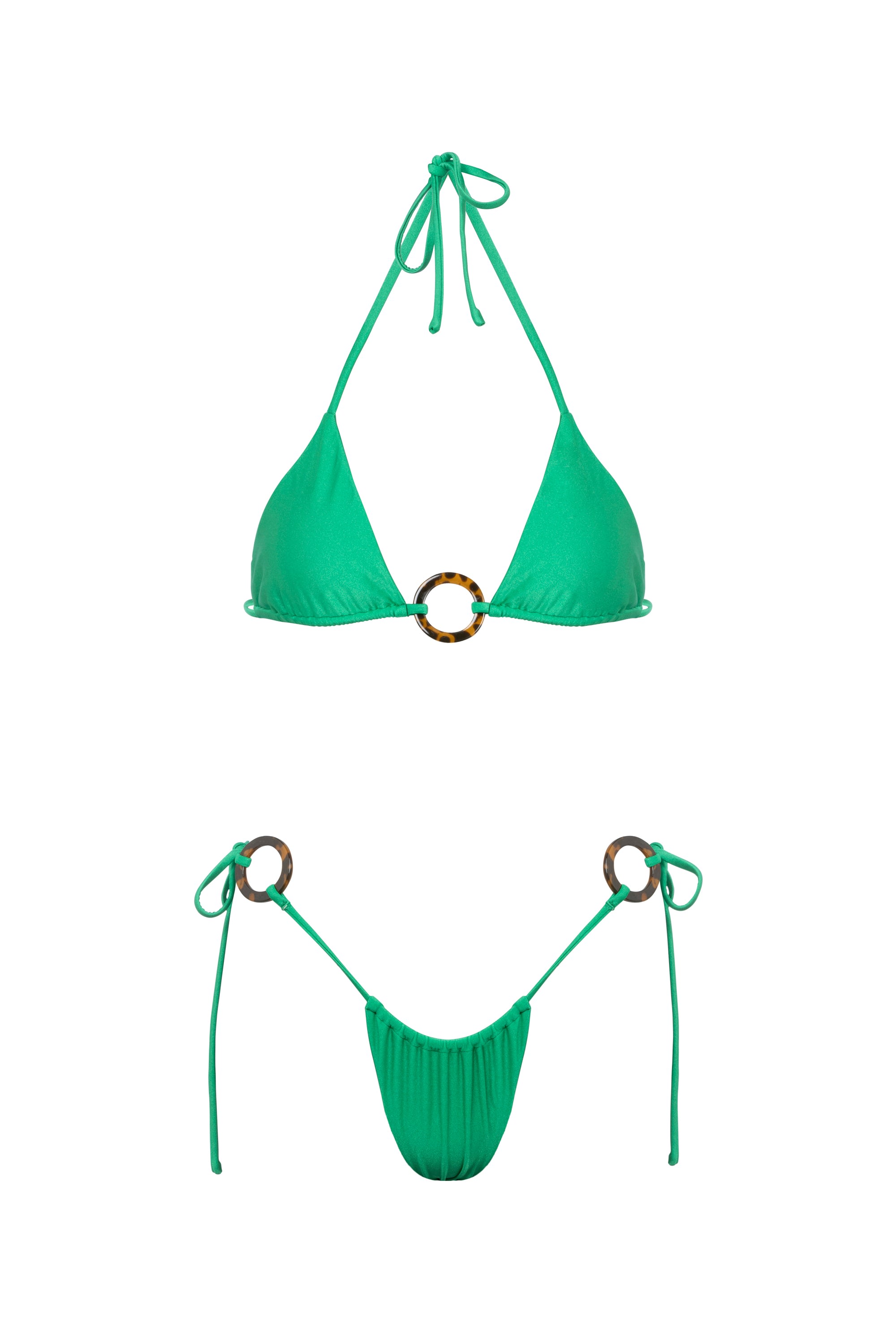 Women’s Dua Triangle Bikini Top In Green Small Viki Swim