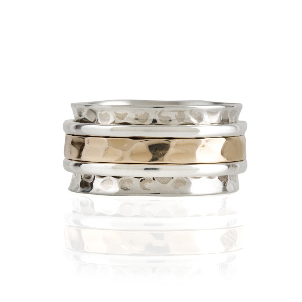 Charlotte's Web Jewellery Women's Silver / Orange Karma Fortune Silver Spinning Ring In Multi