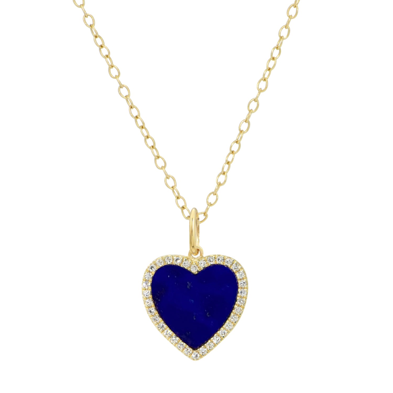 Women’s Blue Lapis Heart Necklace With Diamonds Kamaria